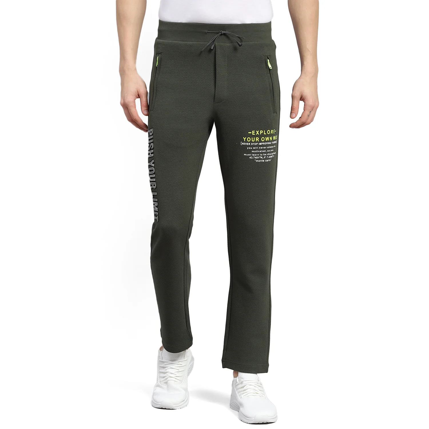 Men Olive Printed Regular Fit Winter Lower - Image 5