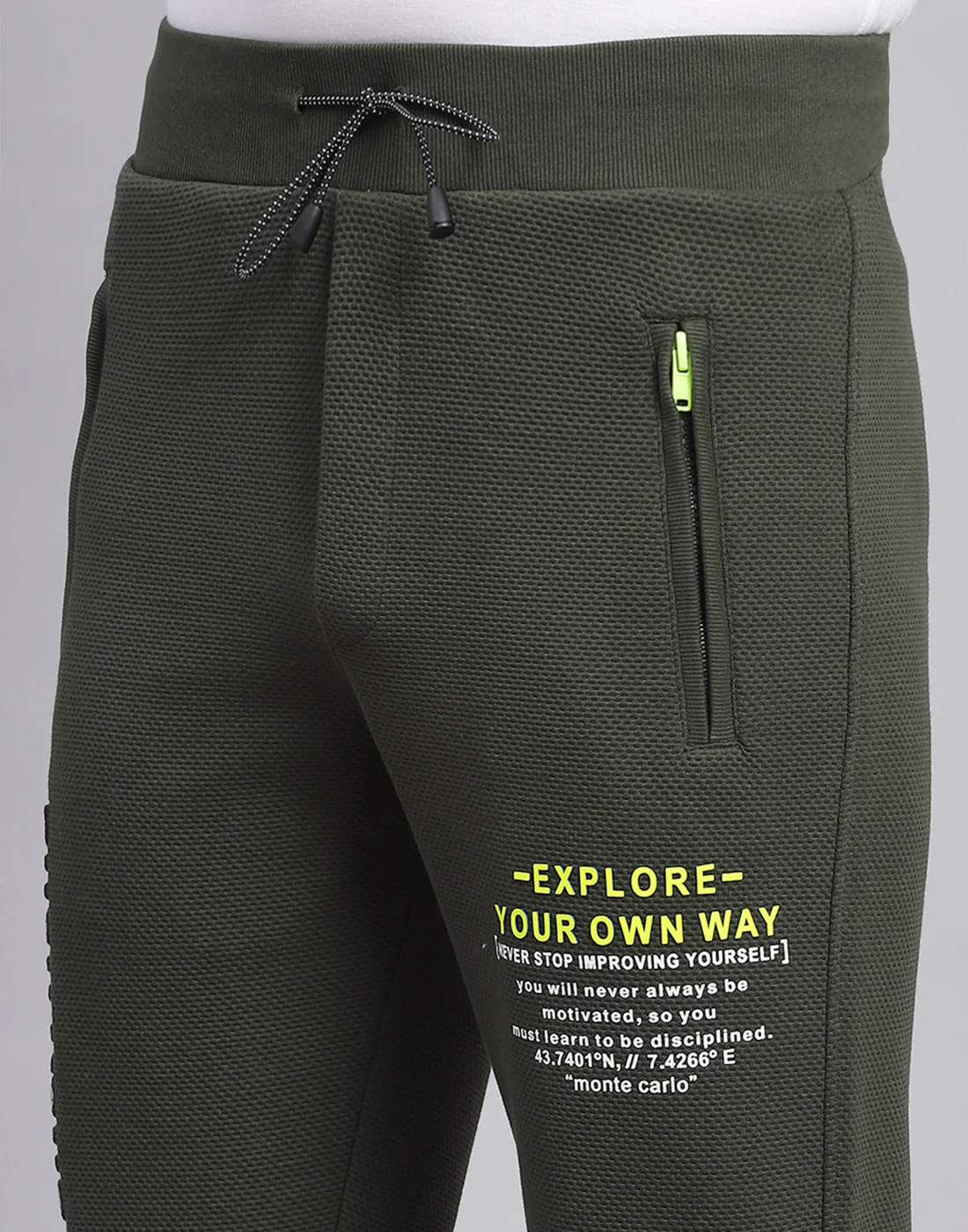 Men Olive Printed Regular Fit Winter Lower - Image 7