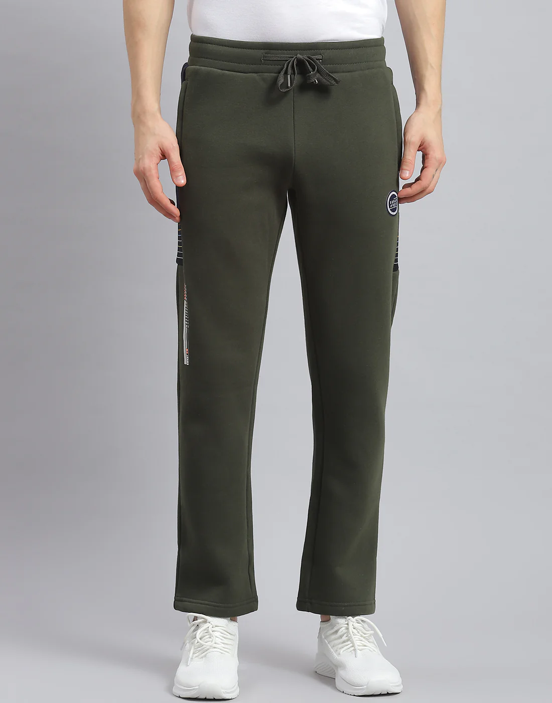 Men Olive Printed Regular Fit Winter Lower - Image 3