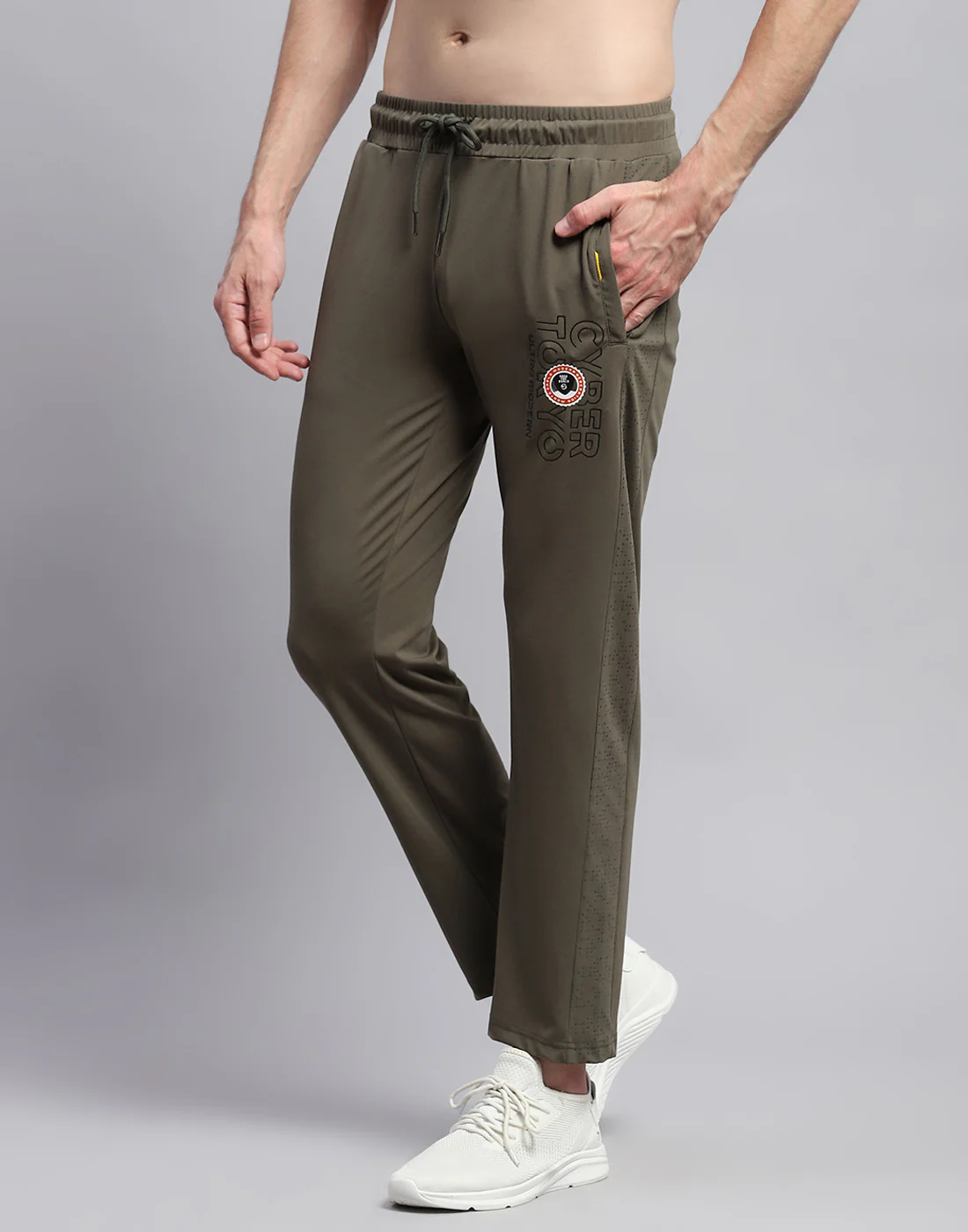 Men Olive Printed Regular Fit Winter Lower - Image 3