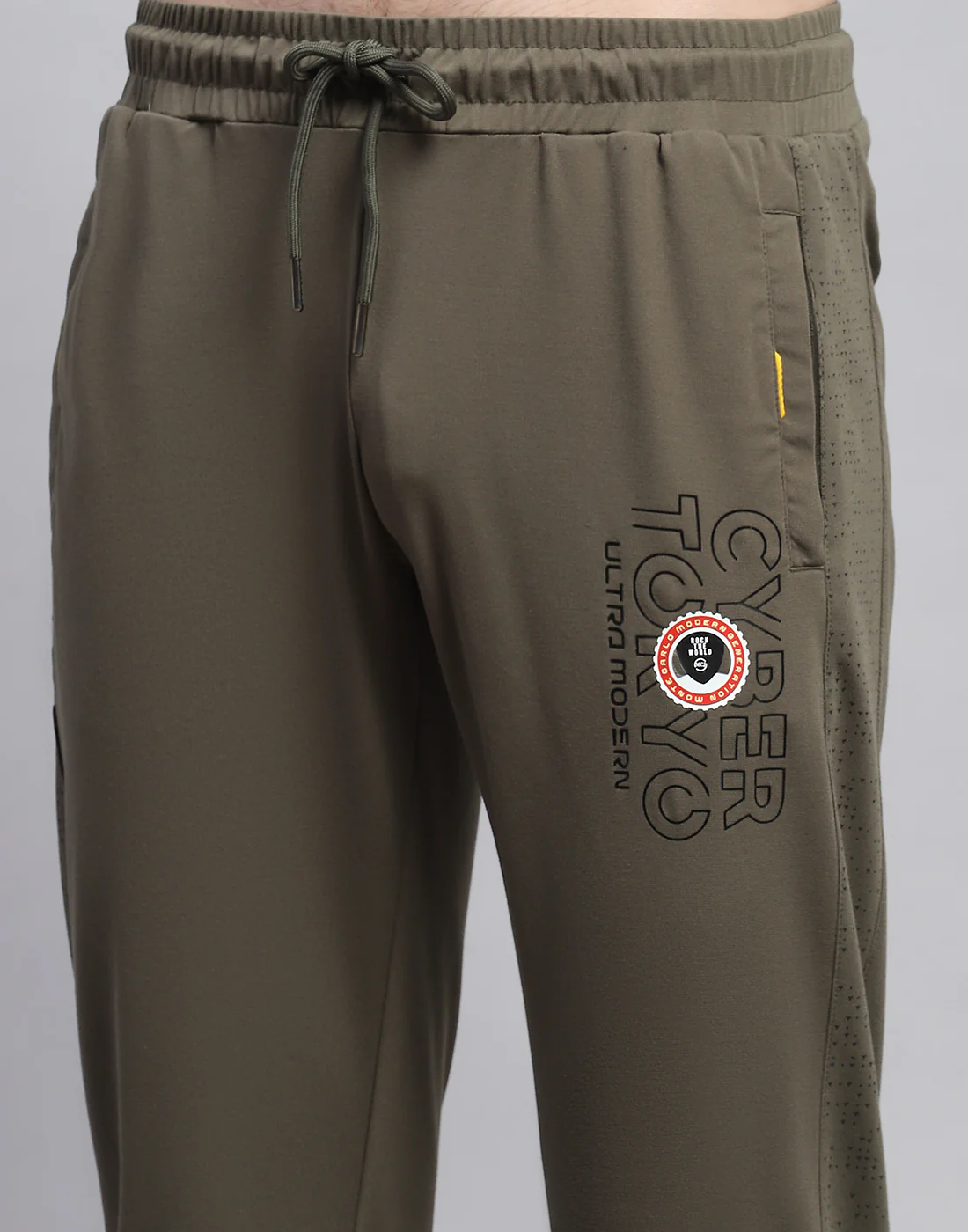 Men Olive Printed Regular Fit Winter Lower - Image 6
