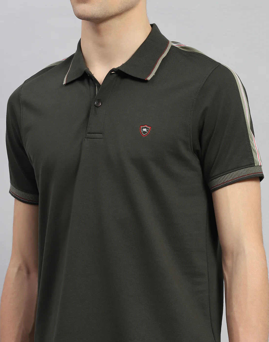 Men Olive Solid Half Sleeve Lower Set - Image 7