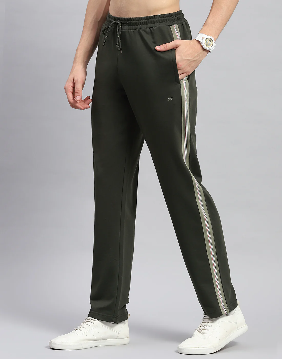 Men Olive Solid Half Sleeve Lower Set - Image 8
