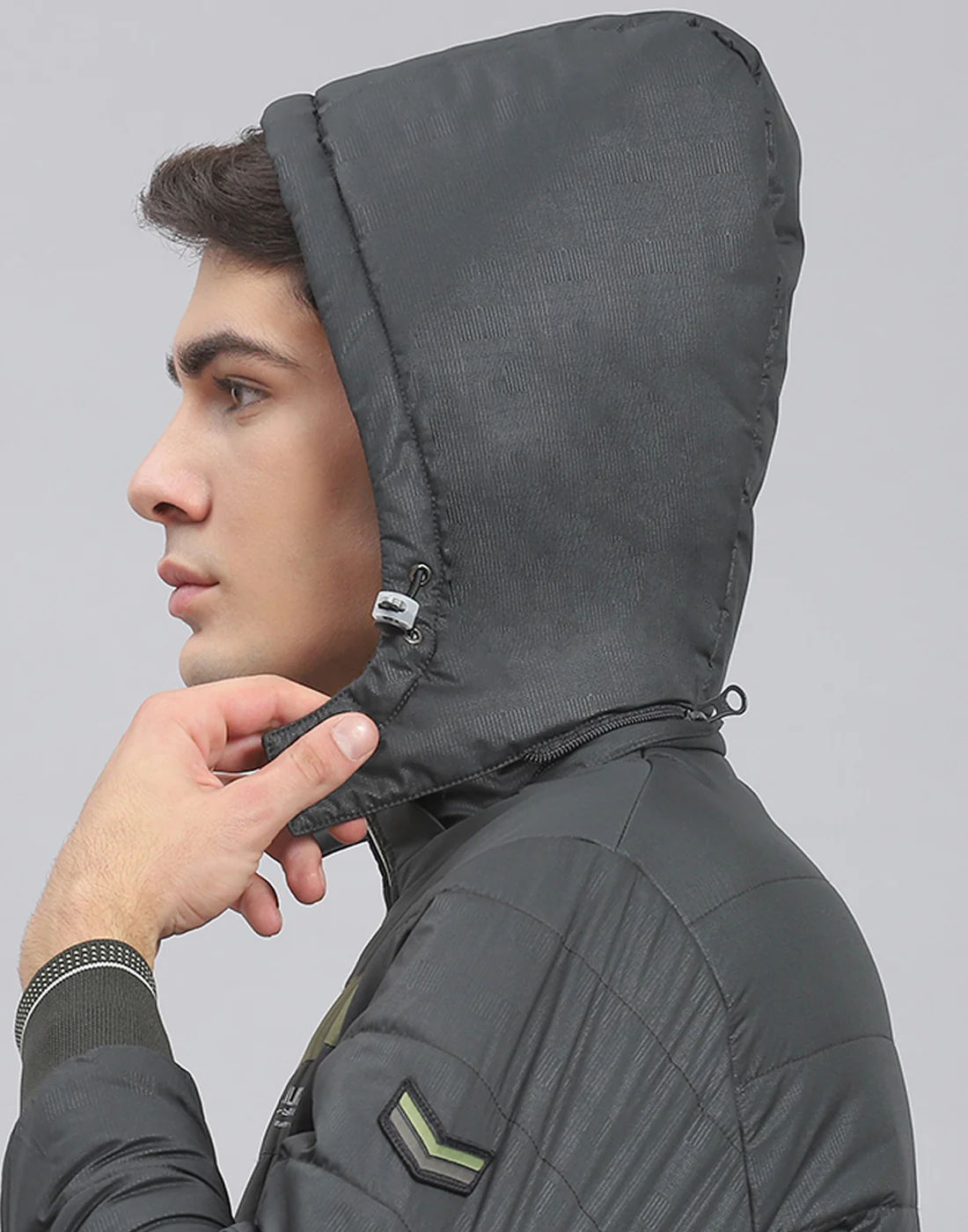 Men Olive Solid Hooded Full Sleeve Jacket - Image 7