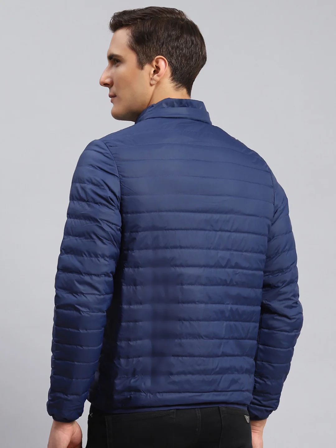 Men Olive Solid Polyester Blend Jacket - Image 6
