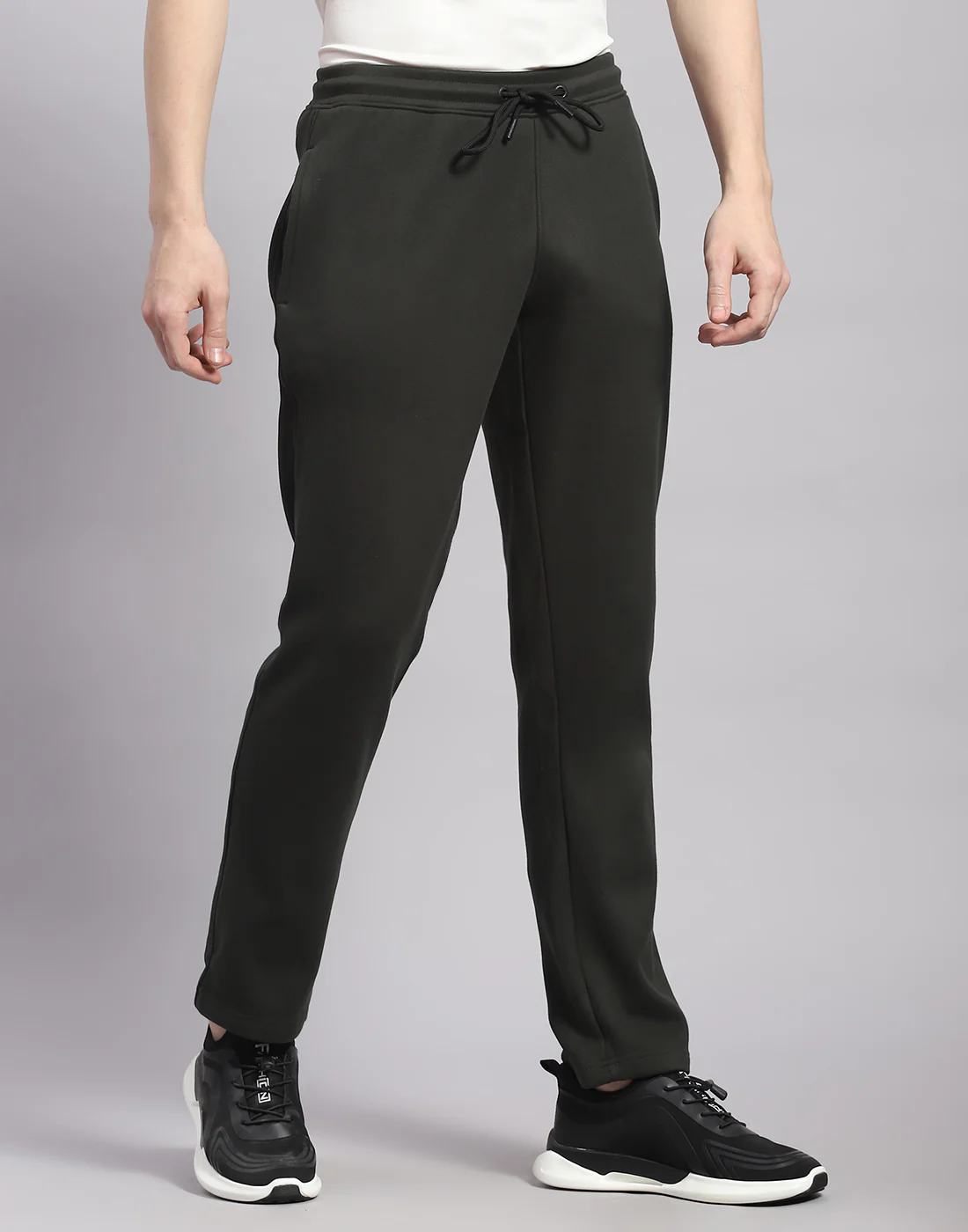 Rock.it Men Olive Solid Regular Fit Lower - Image 4