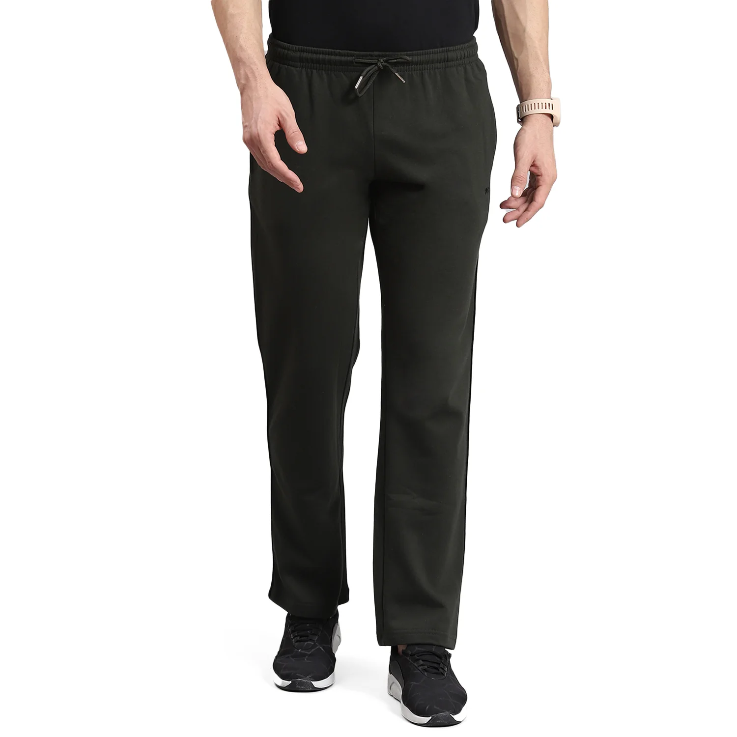 Men Olive Solid Regular Fit Winter Lower - Image 5