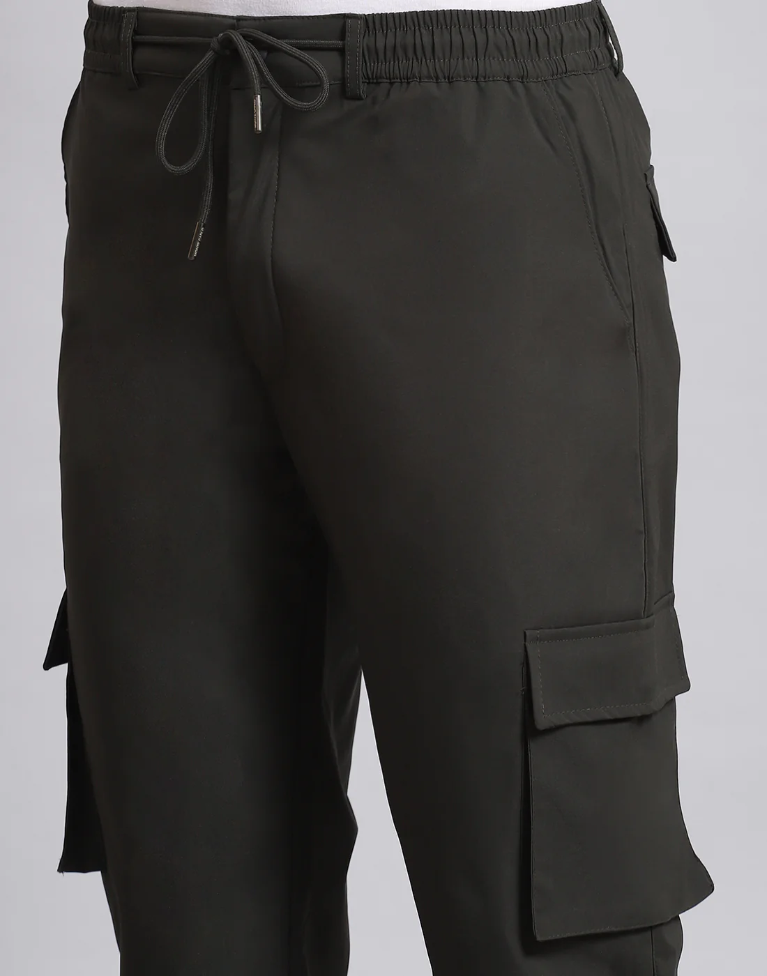 Men Olive Solid Regular Fit Winter Lower - Image 7