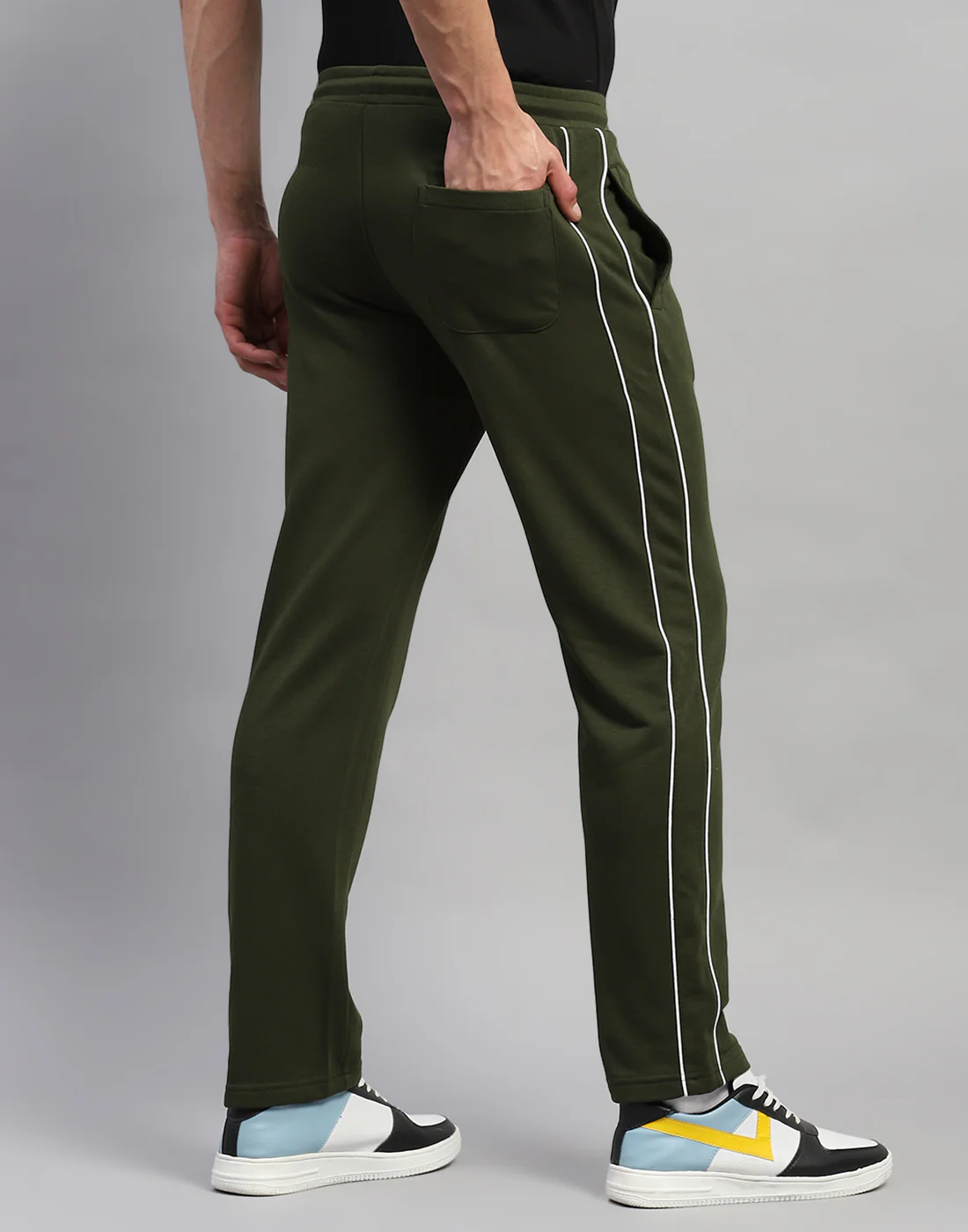 Rock.it Men Olive Solid Regular Fit Lower - Image 5