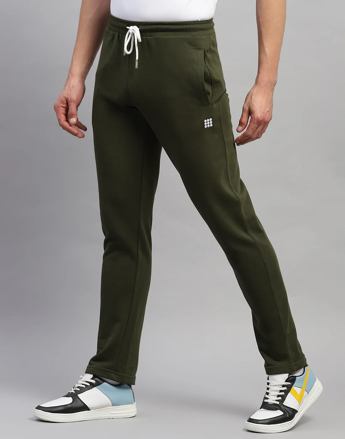 Rock.it Men Olive Solid Regular Fit Lower - Image 3