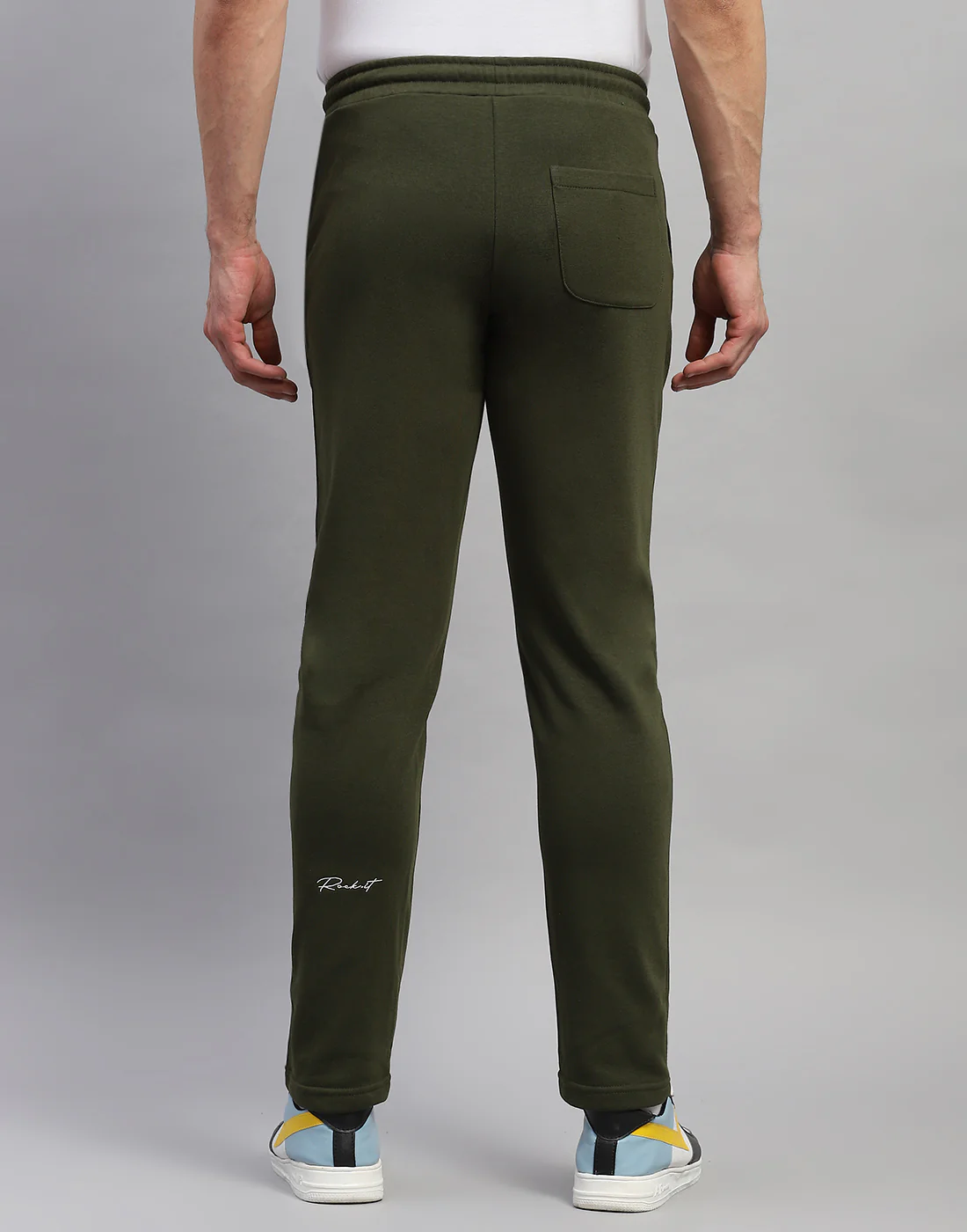 Rock.it Men Olive Solid Regular Fit Lower - Image 5