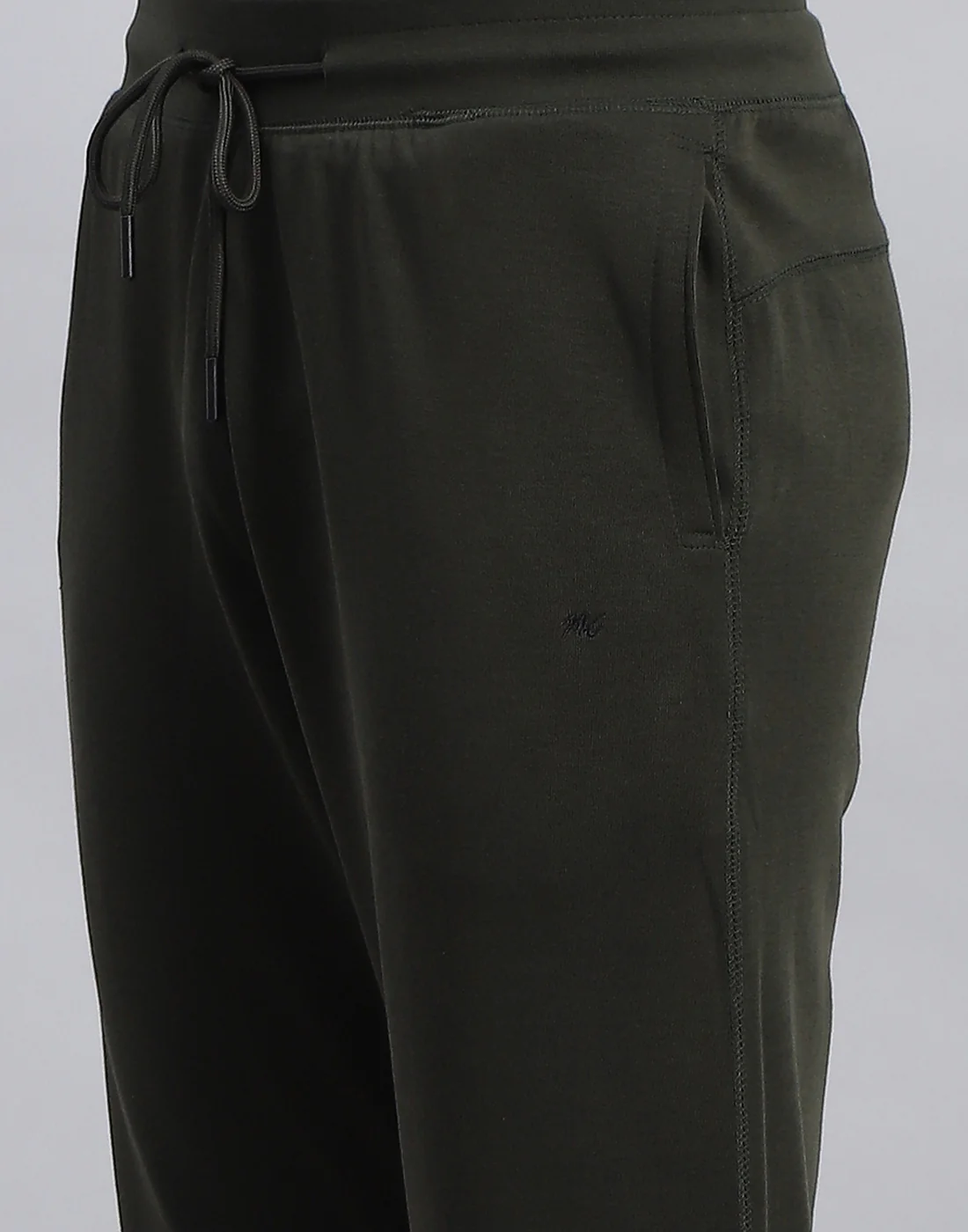 Men Olive Solid Regular Fit Lower - Image 6