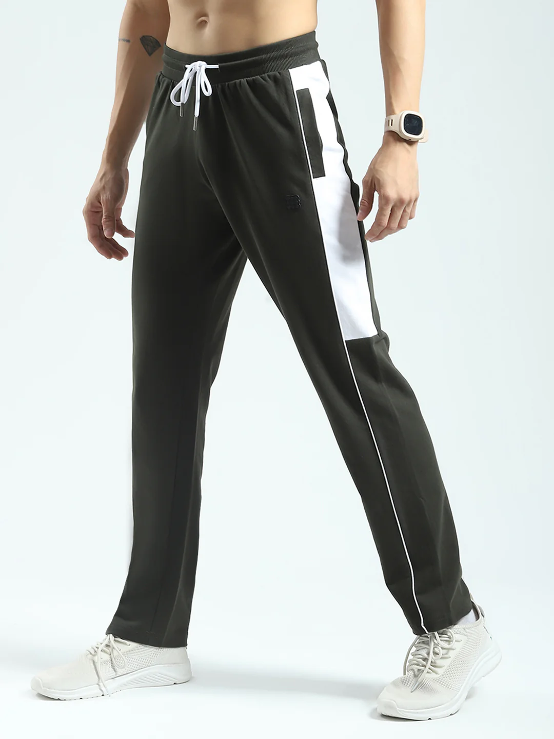 Rock.it Men Olive Solid Regular Fit Lower - Image 3