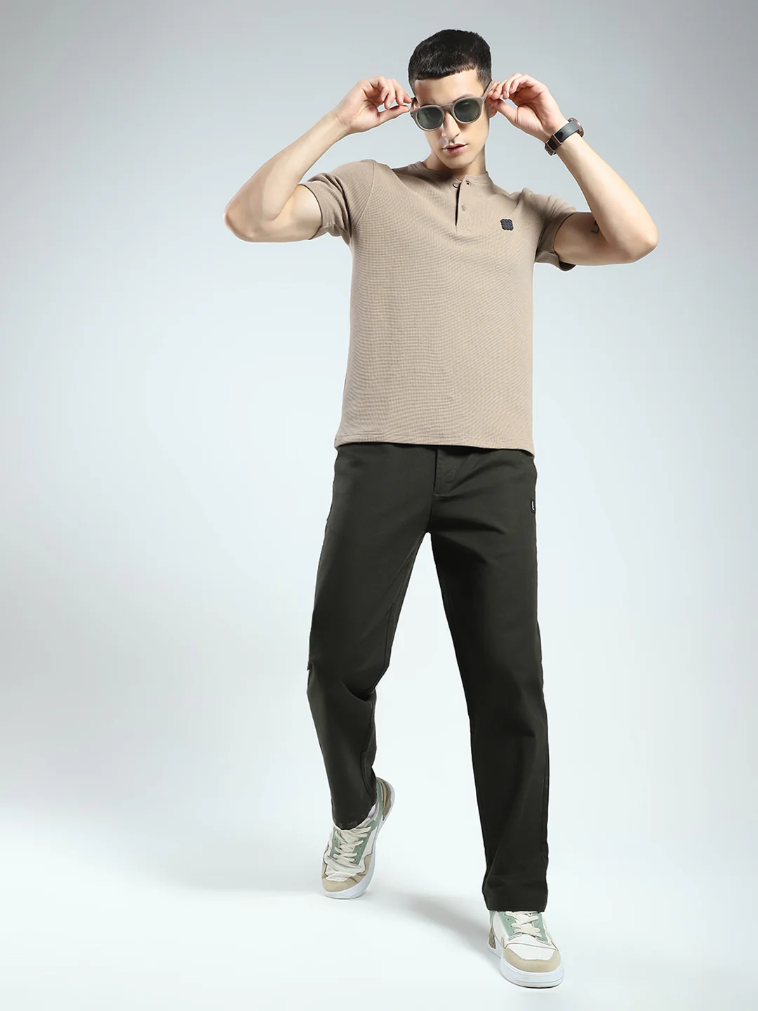 Rock.it Men Olive Solid Regular Fit Lower - Image 2