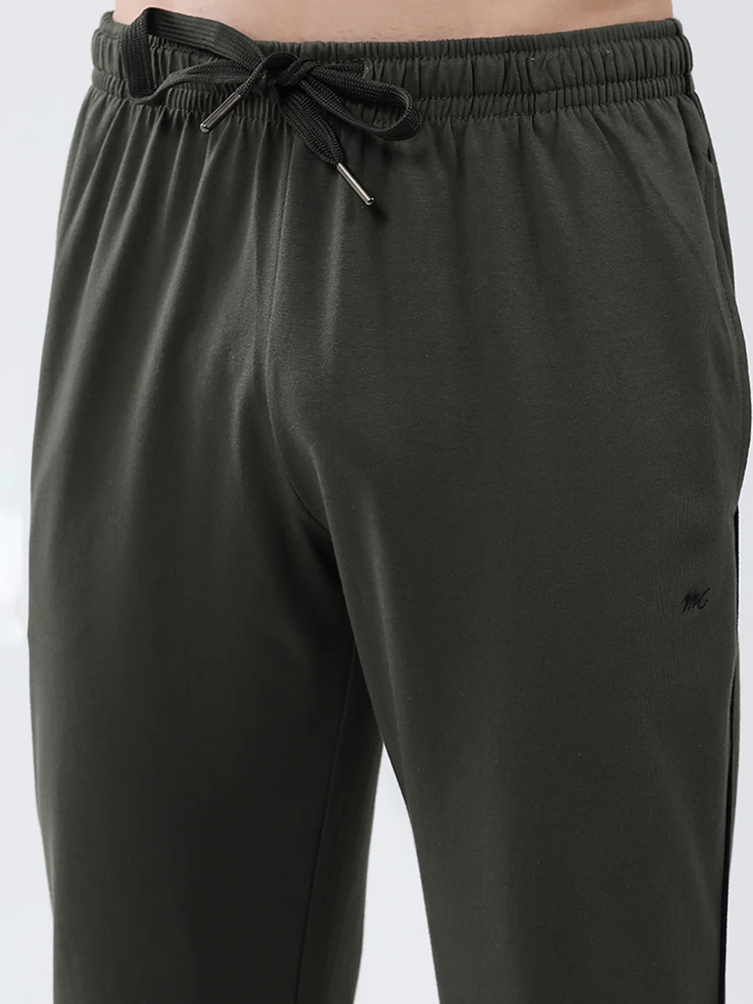 Men Olive Solid Regular Fit Lower - Image 6