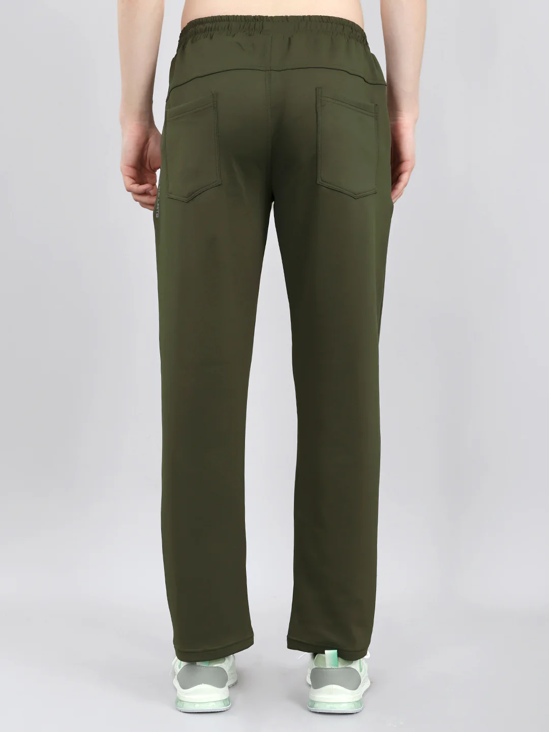 Men Olive Solid Regular Fit Lower - Image 5