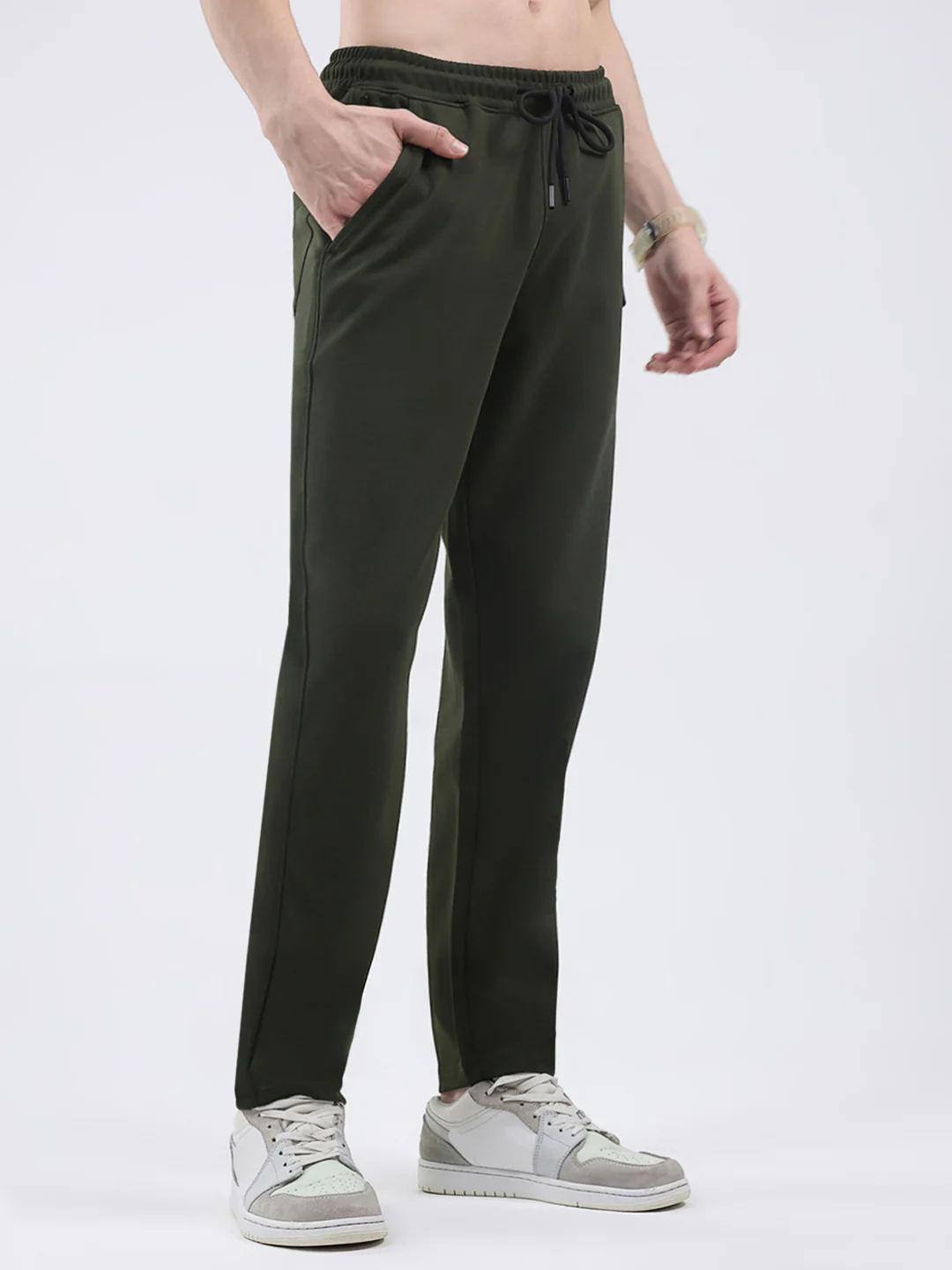 Rock.it Men Olive Solid Regular Fit Winter Lower - Image 4