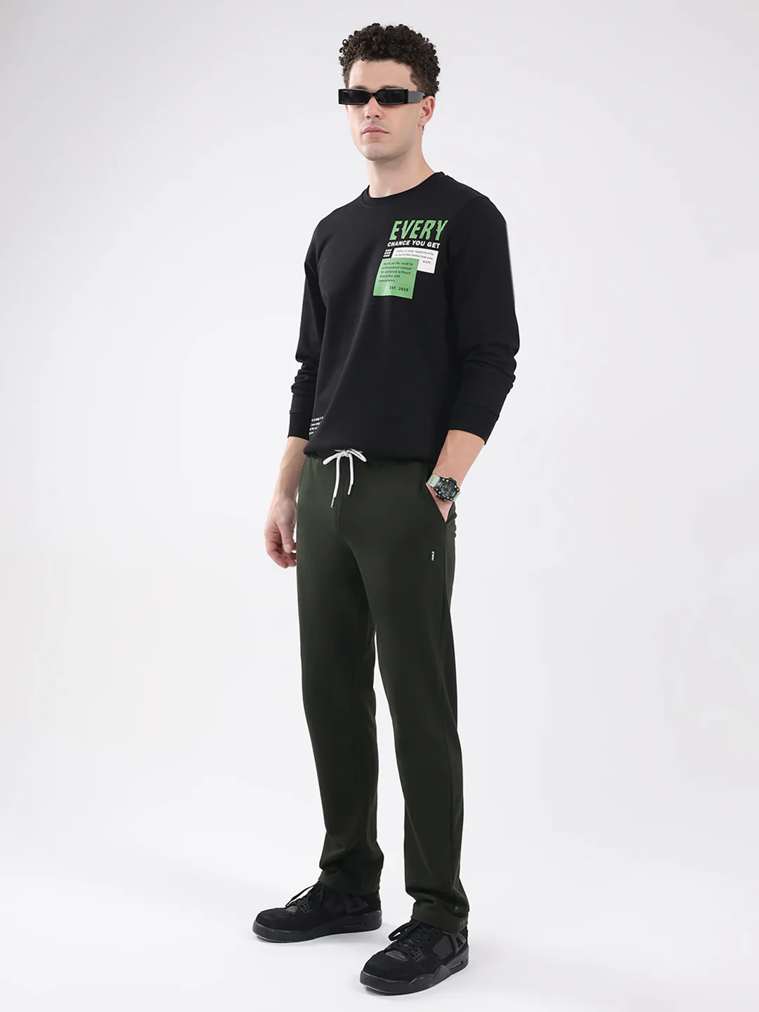 Rock.it Men Olive Solid Regular Fit Winter Lower - Image 2