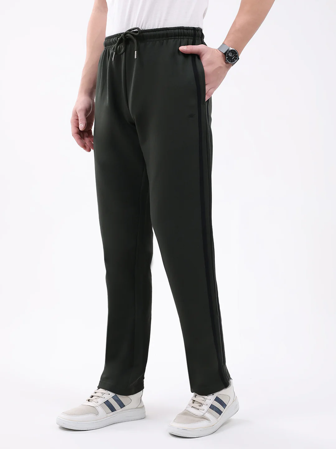 Men Olive Solid Regular Fit Winter Lower - Image 3