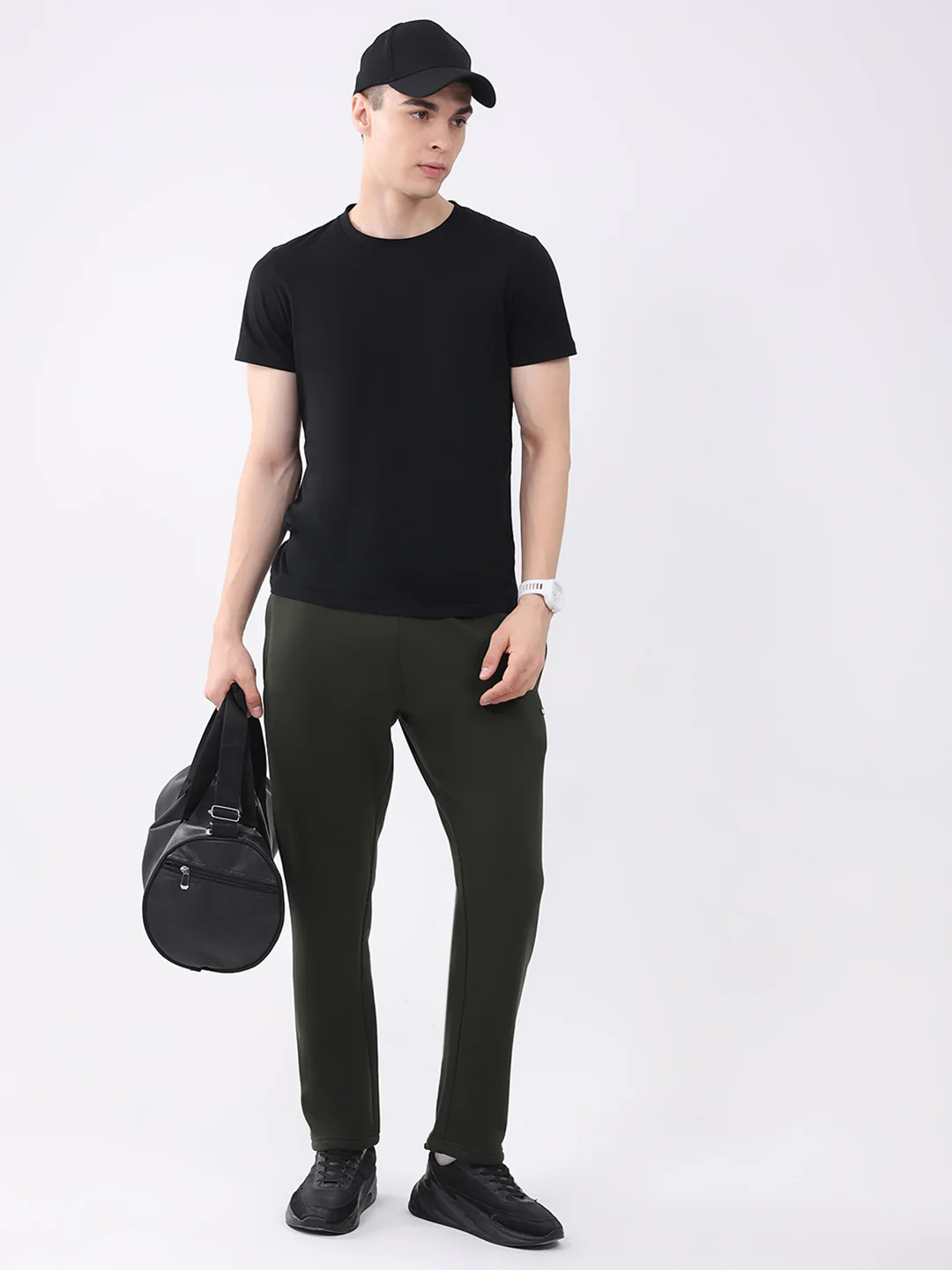Men Olive Solid Regular Fit Winter Lower - Image 2