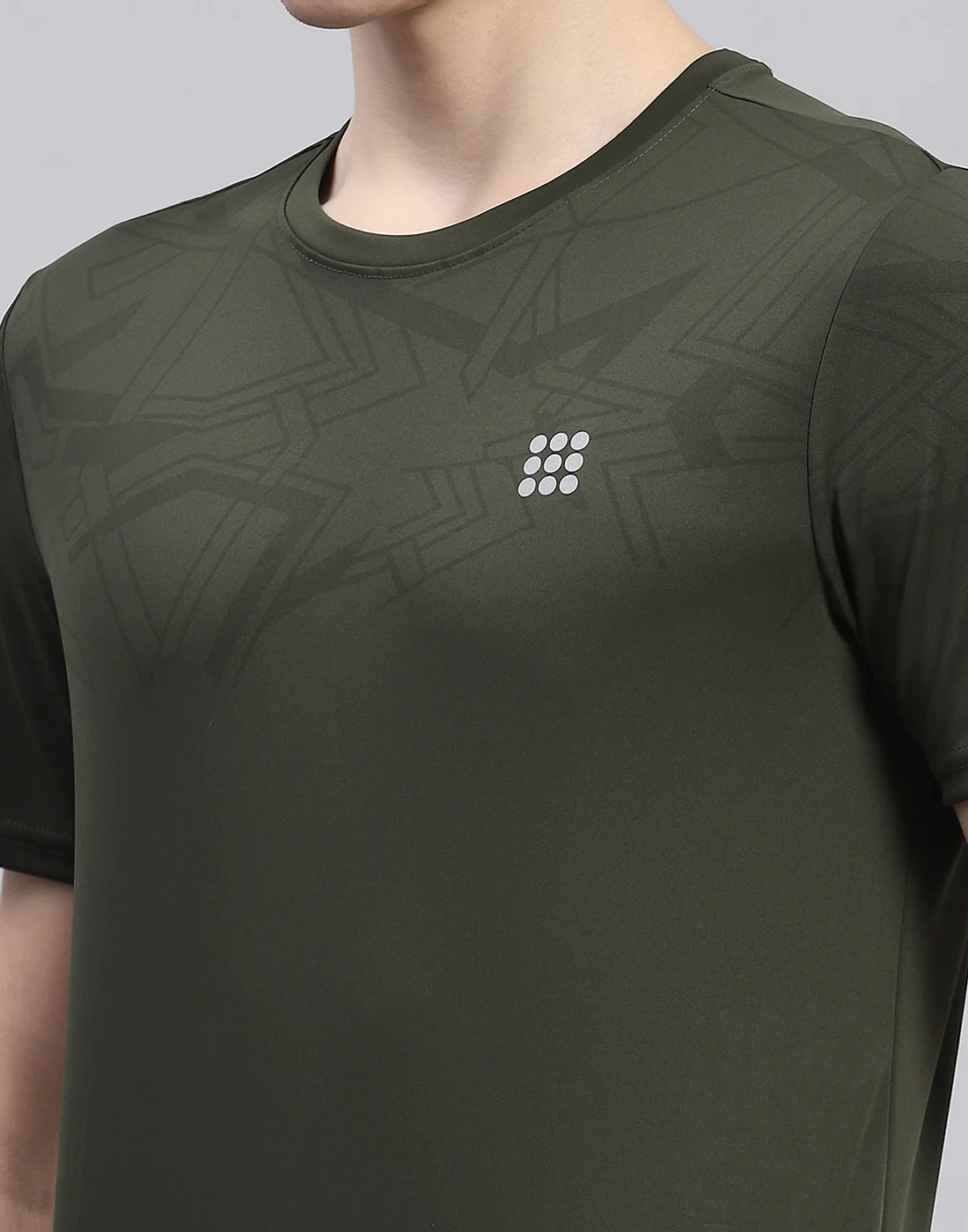 Rock.it Men Olive Solid Round Neck Half Sleeve T-Shirt - Image 6