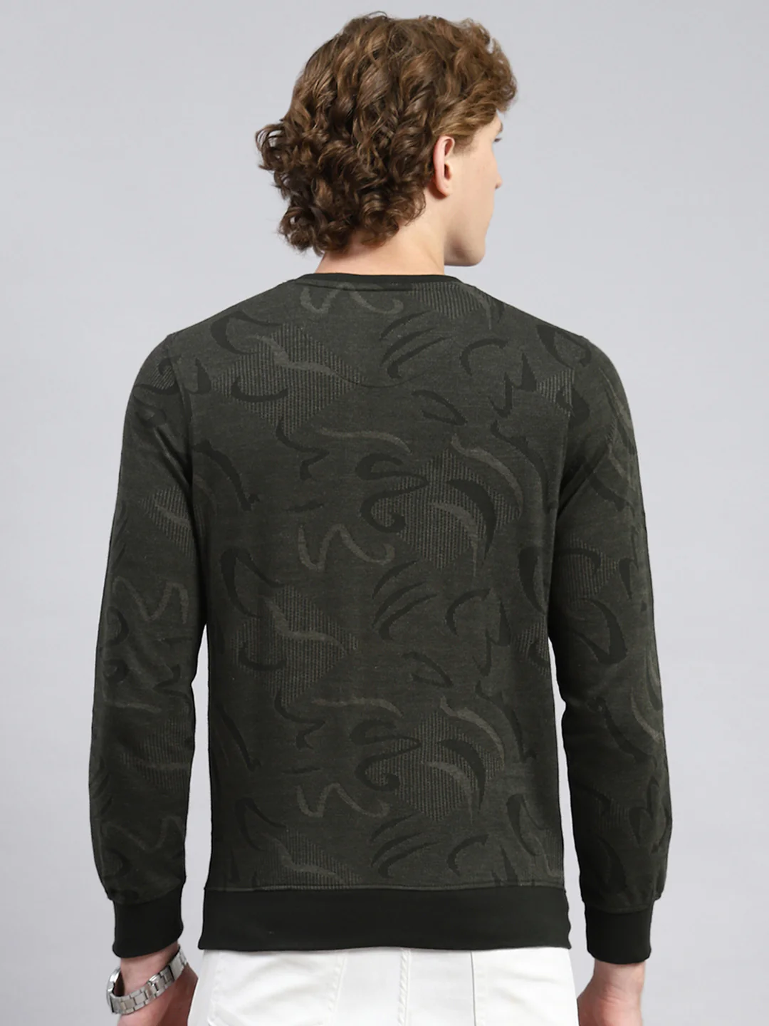 Men Olive Stripe T-Shirt - Image 5