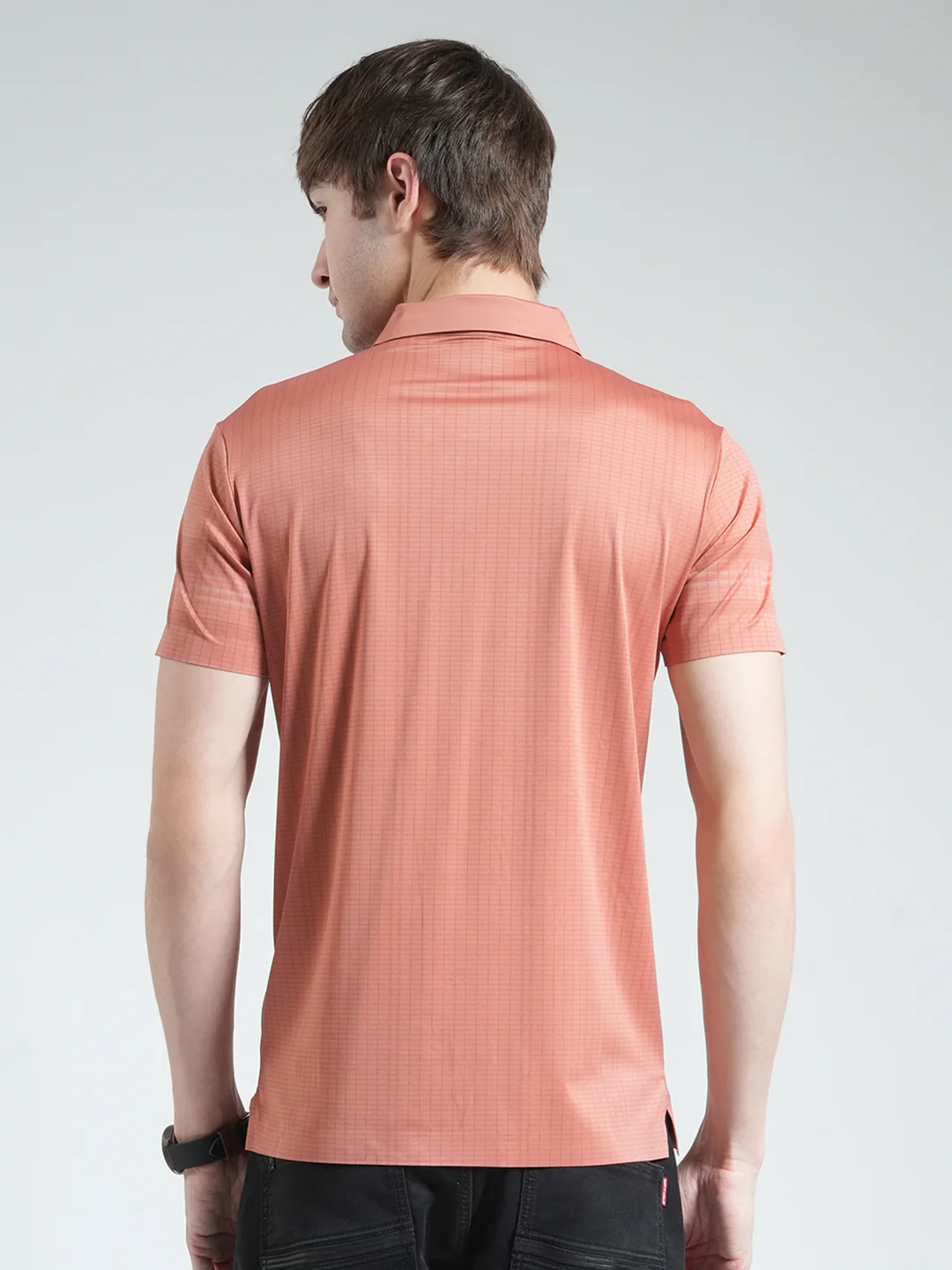Men Pink Printed Collar Half Sleeve T-Shirt - Image 5