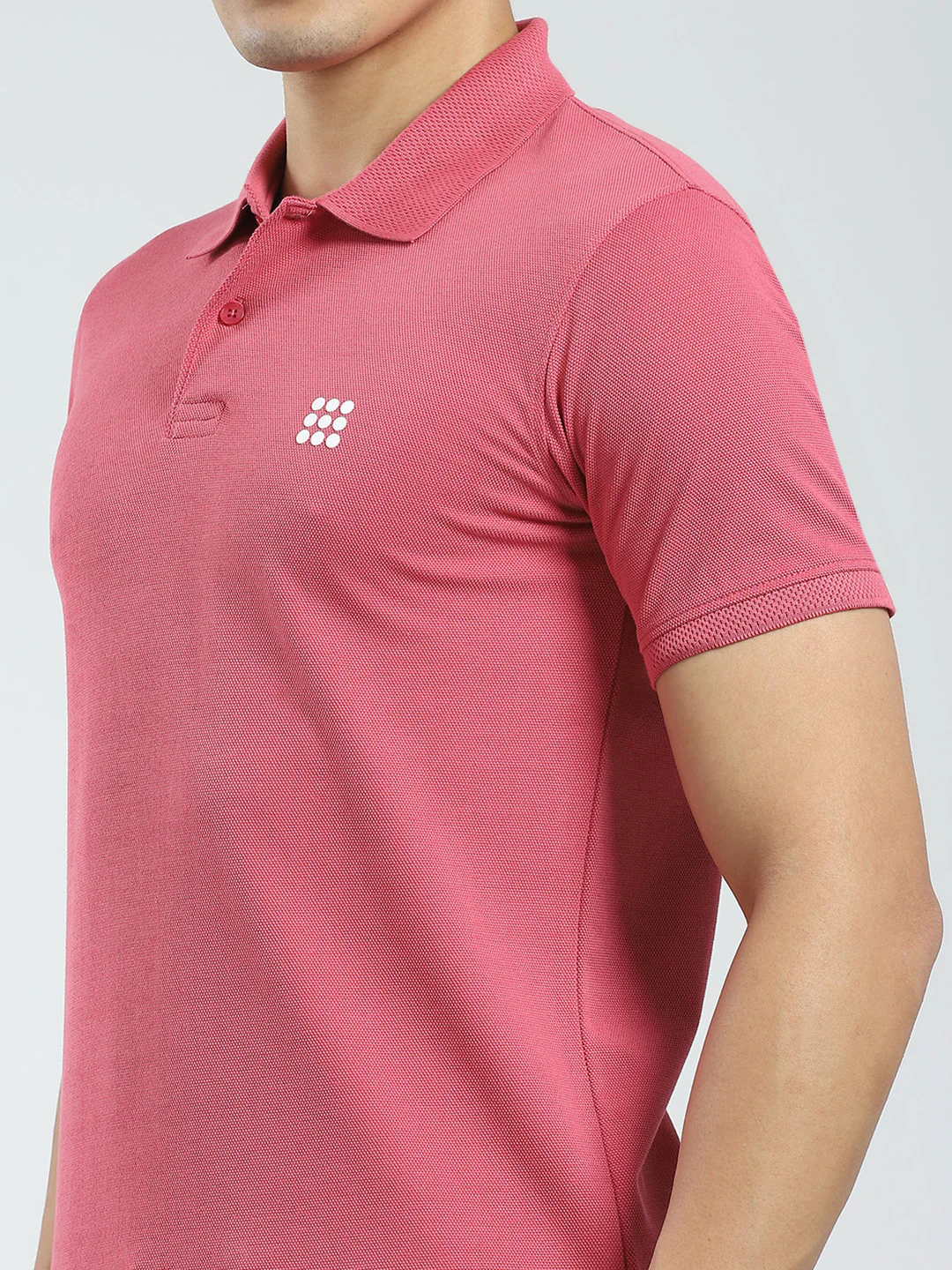 Rock.it Men Pink Solid Collar Half Sleeve T-Shirt - Image 7