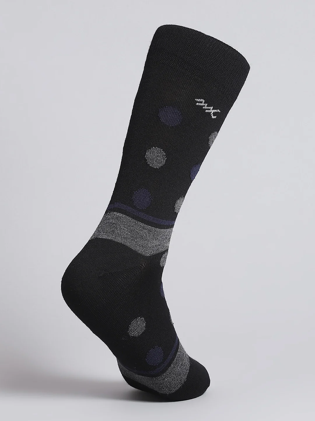 Men Pure Wool Printed Mid Calf Length Socks (1 Pair) - Image 4