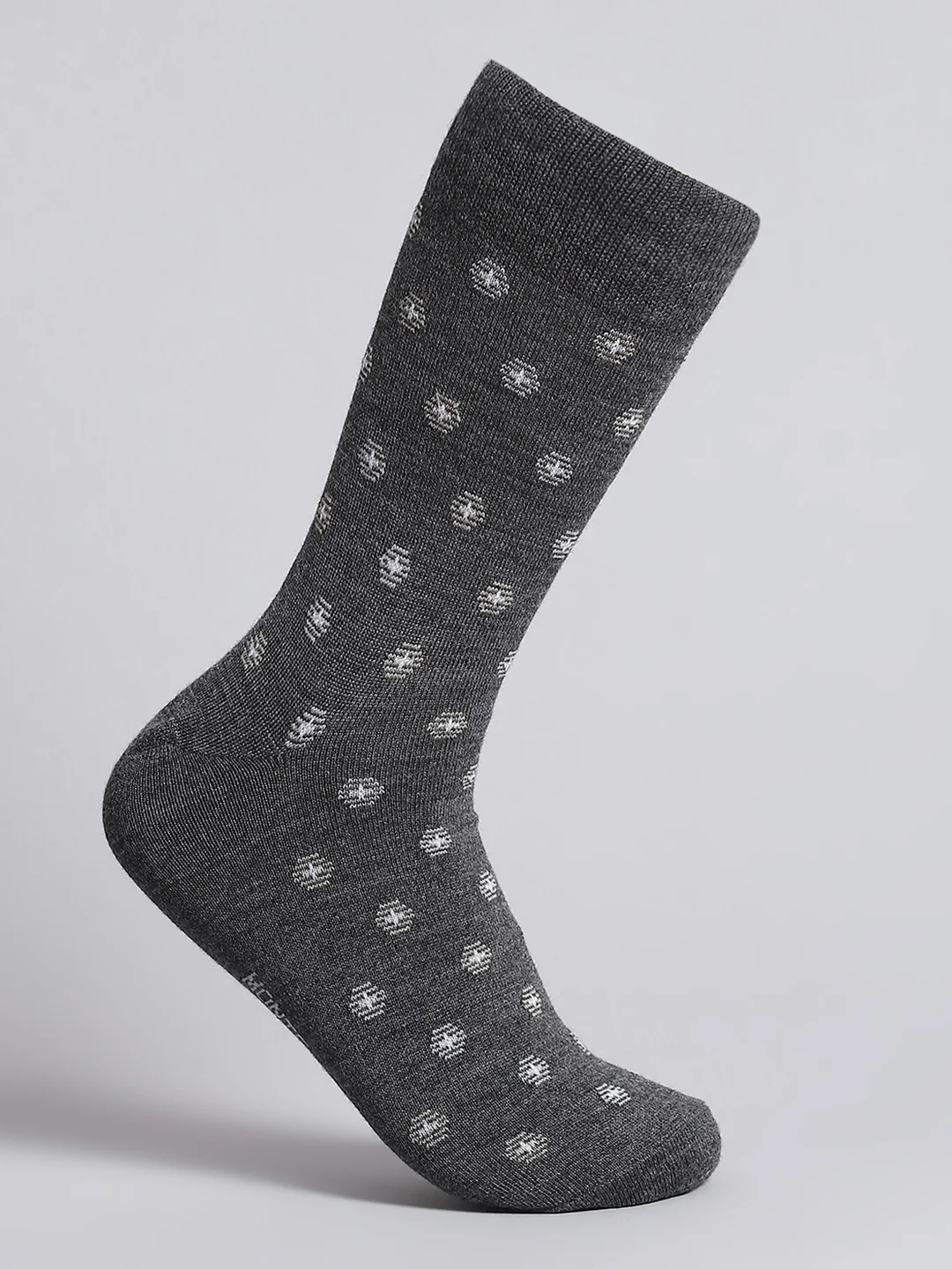 Men Pure Wool Printed Mid Calf Length Socks (1 Pair) - Image 3
