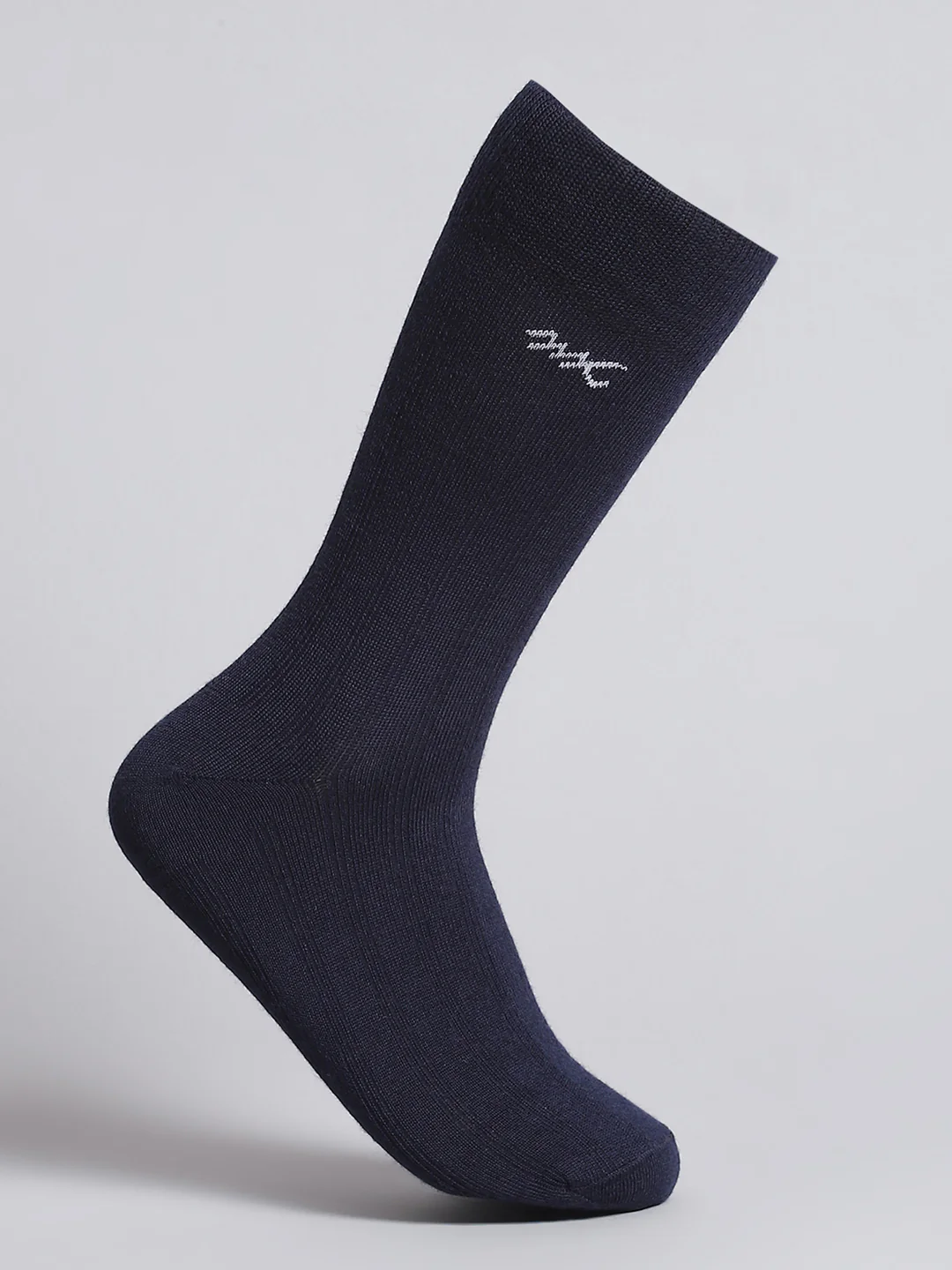 Men Pure Wool Solid Mid Calf Length Socks (1 Pair) - Image 3