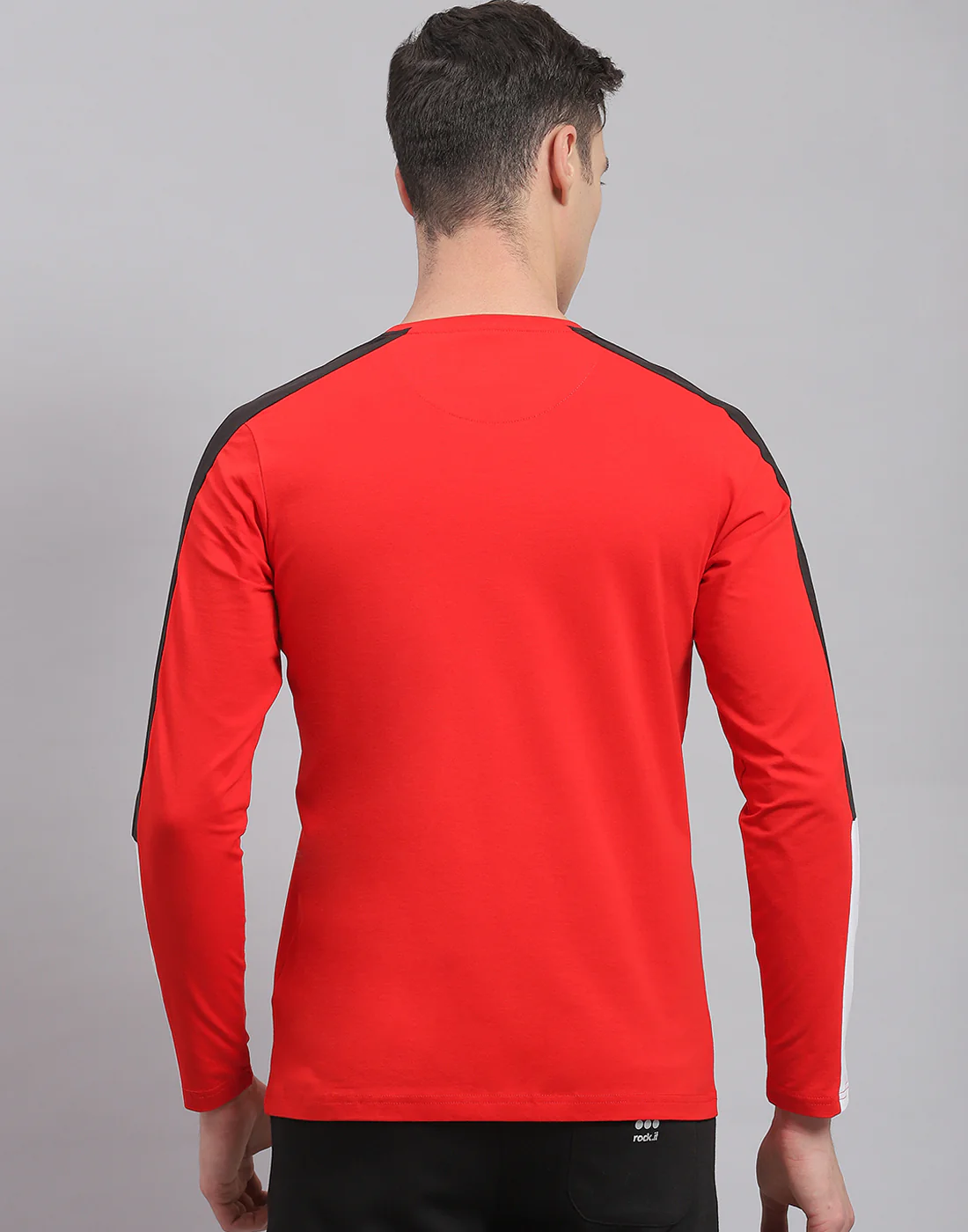 Rock.it Men Red Printed Round Neck Full Sleeve Active T-Shirt - Image 5