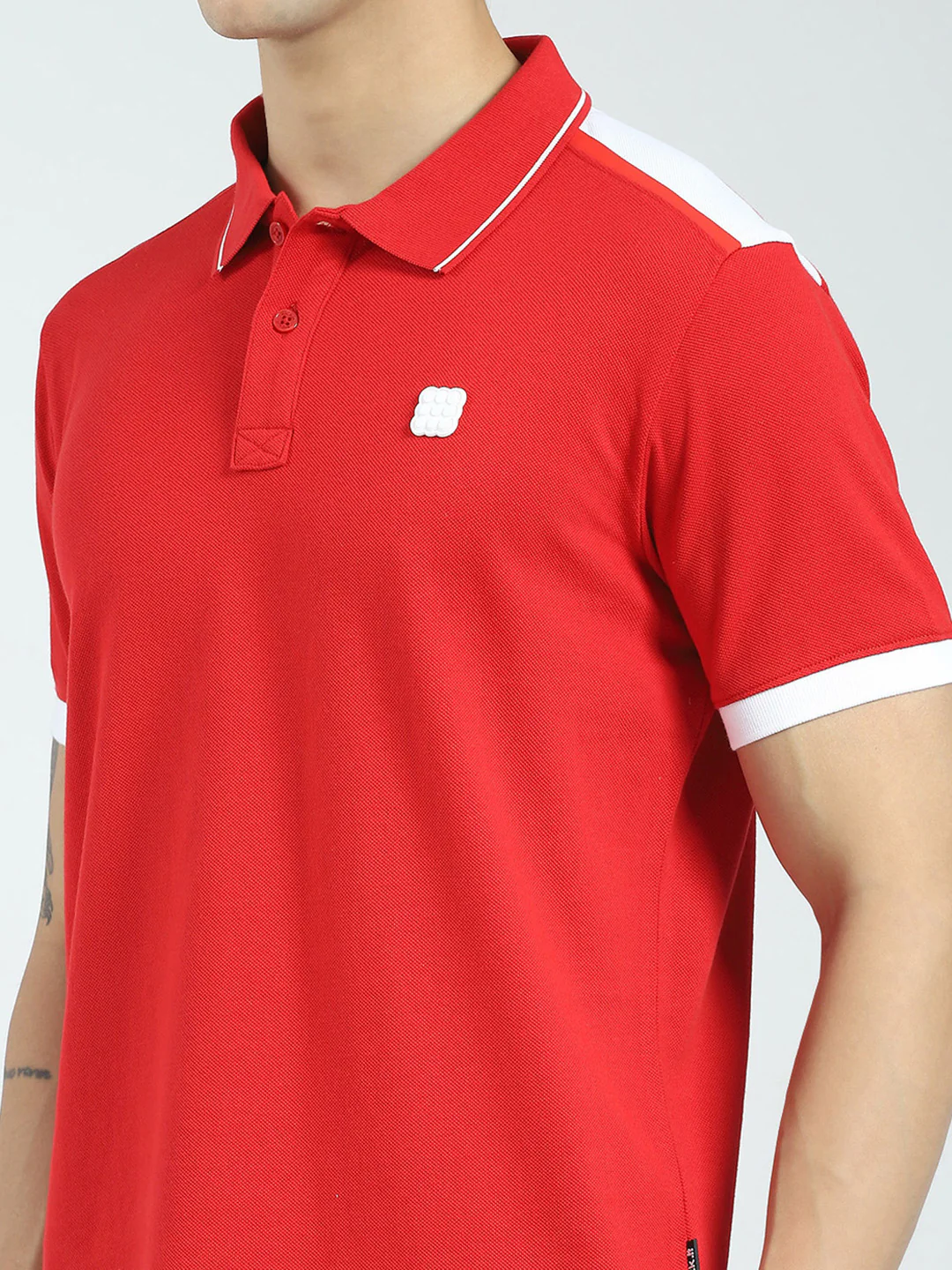 Rock.it Men Red Solid Collar Half Sleeve T-Shirt - Image 6