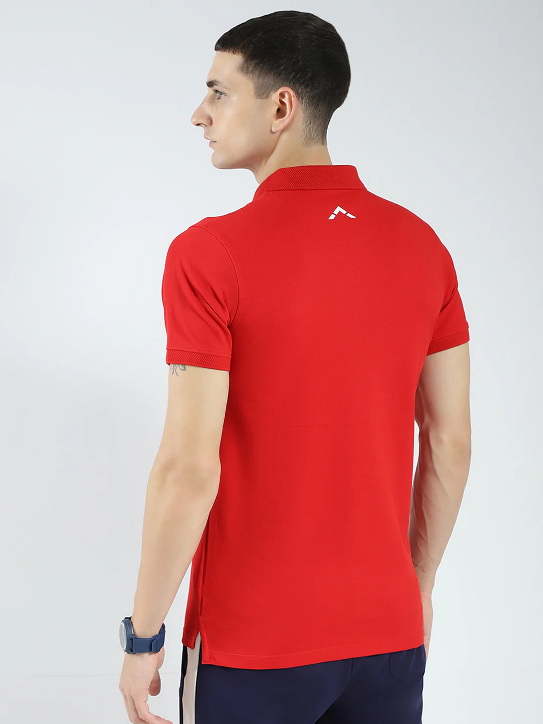 Rock.it Men Red Solid Collar Half Sleeve T-Shirt - Image 5