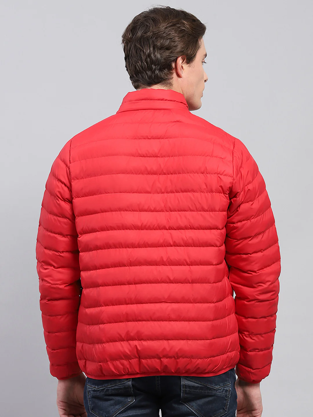 Men Red Solid Detachable Hood Full Sleeve Jacket - Image 6