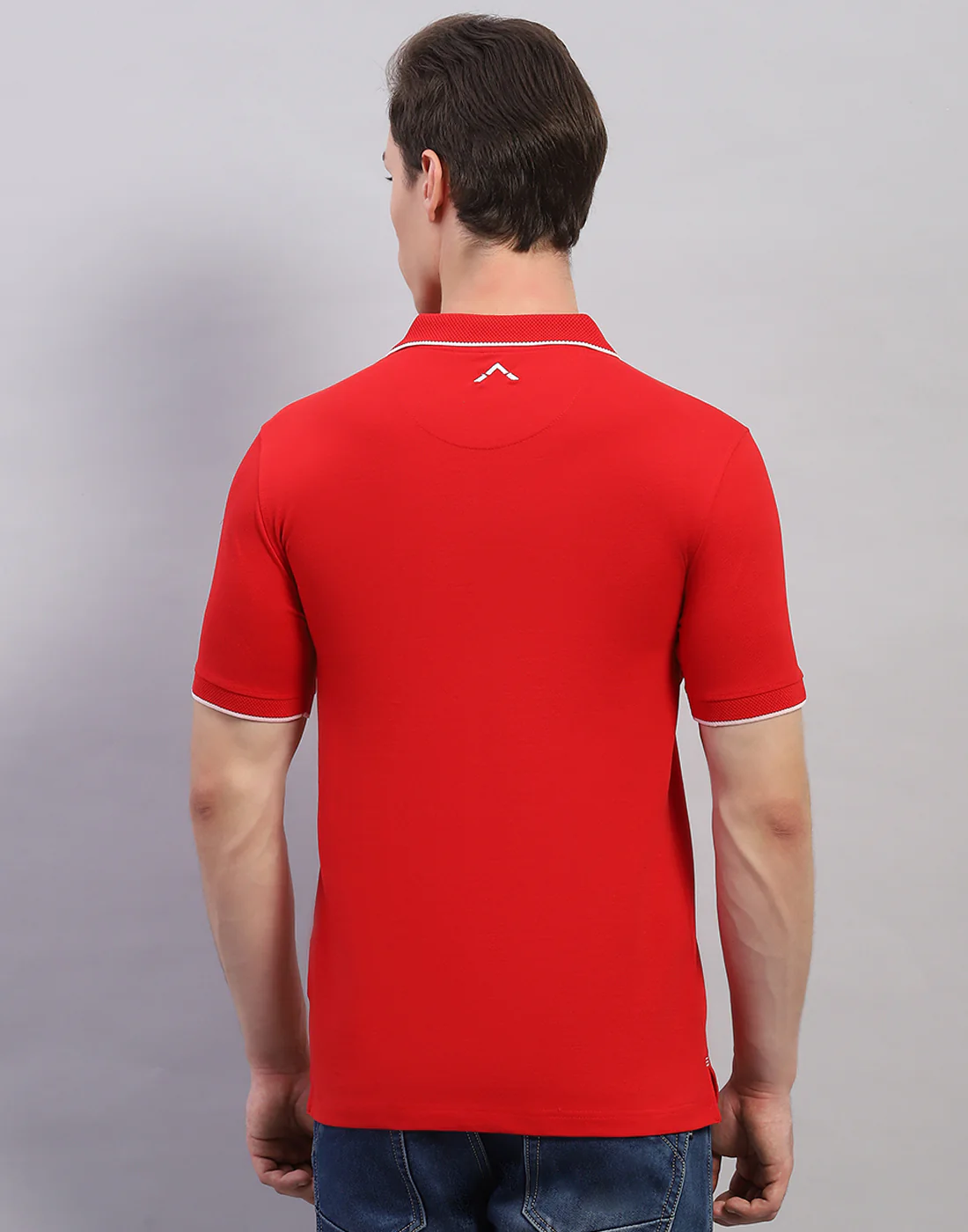 Rock.it Men Red Solid Polo Collar Half Sleeve T-Shirt - Image 5