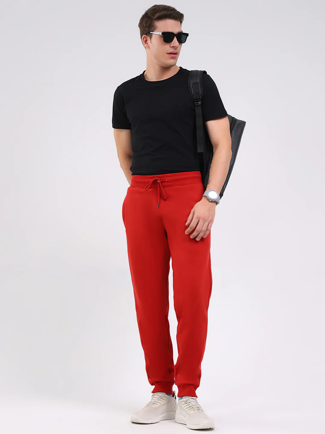 Men Red Solid Regular Fit Winter Lower - Image 2