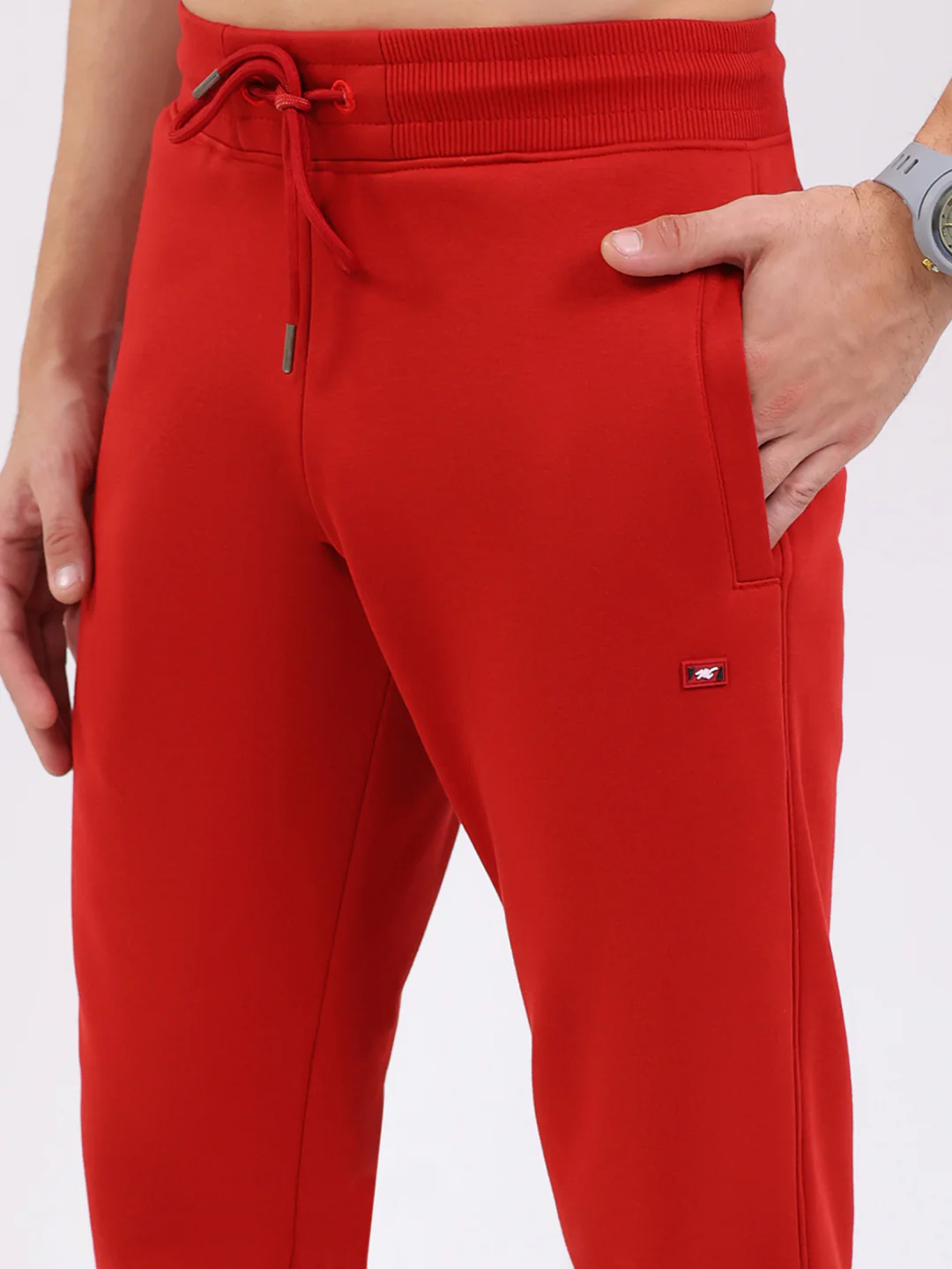 Men Red Solid Regular Fit Winter Lower - Image 6