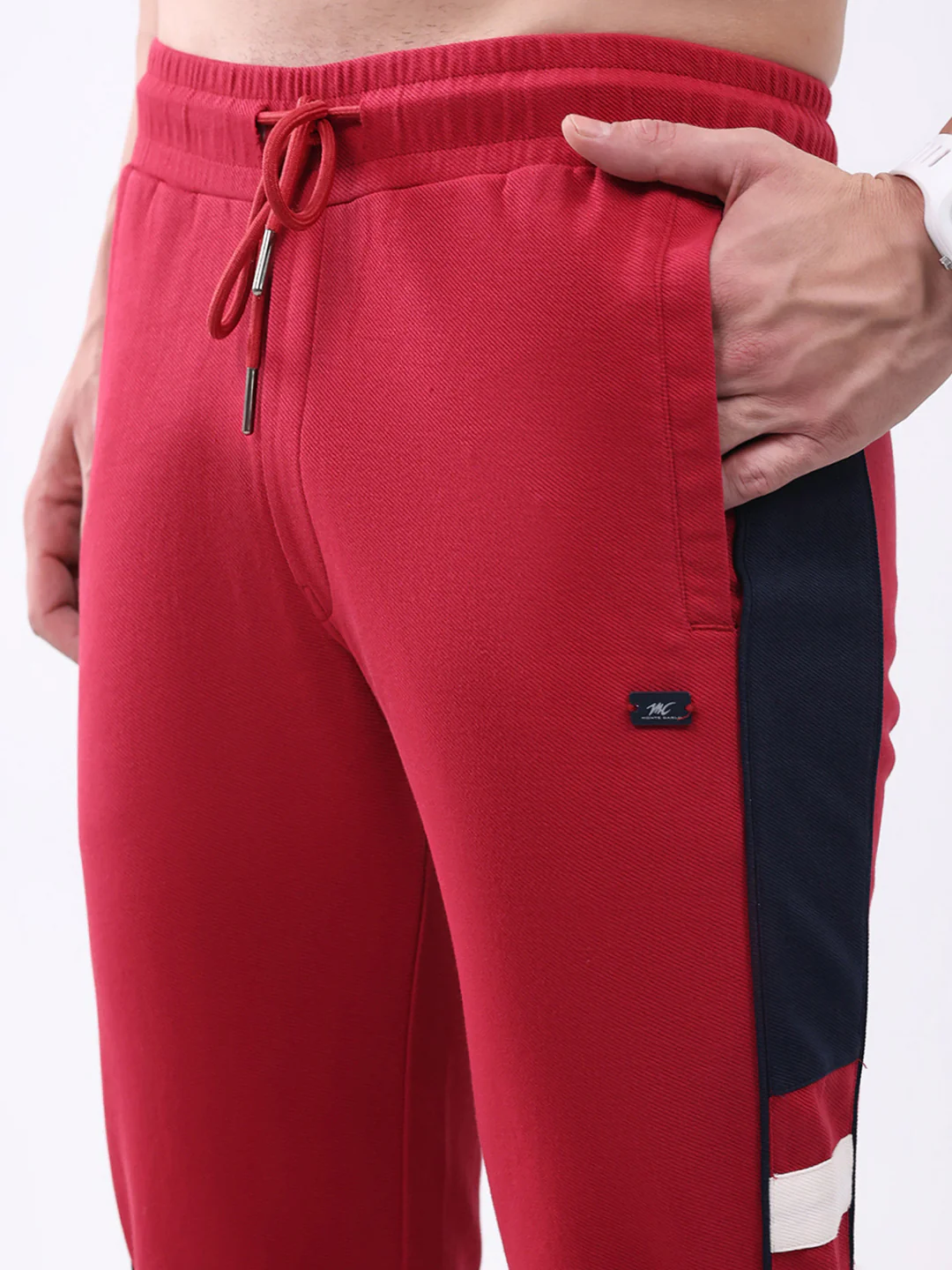 Men Red Solid Regular Fit Winter Lower - Image 6