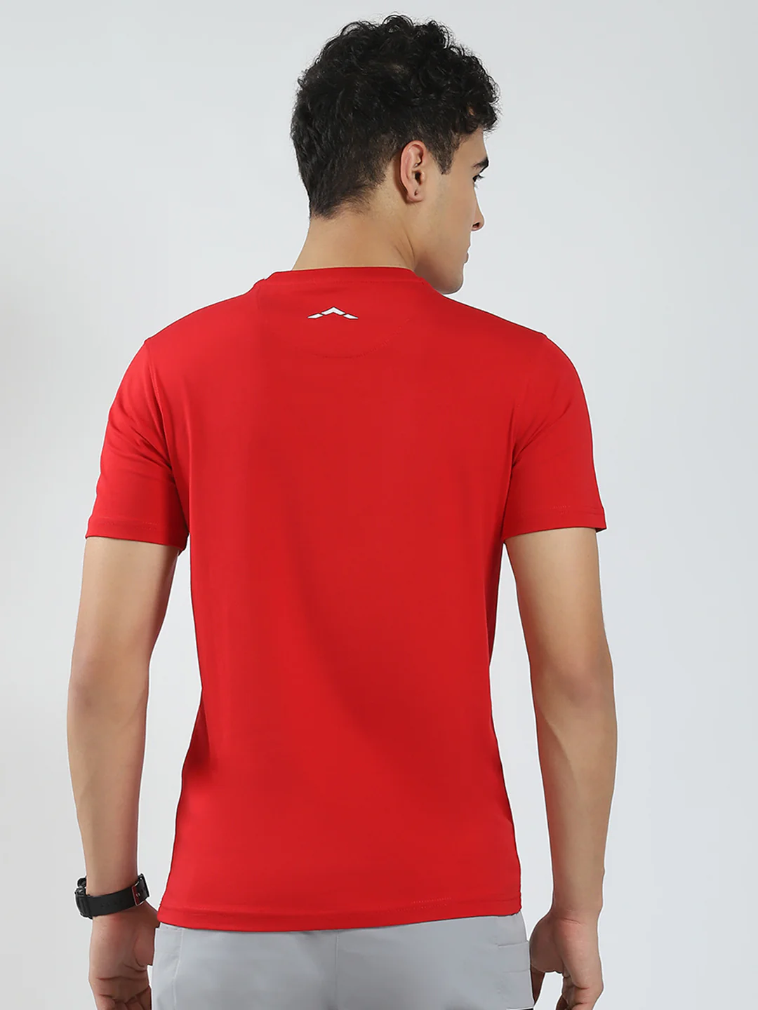 Rock.it Men Red Solid Round Neck Half Sleeve T-Shirt - Image 5