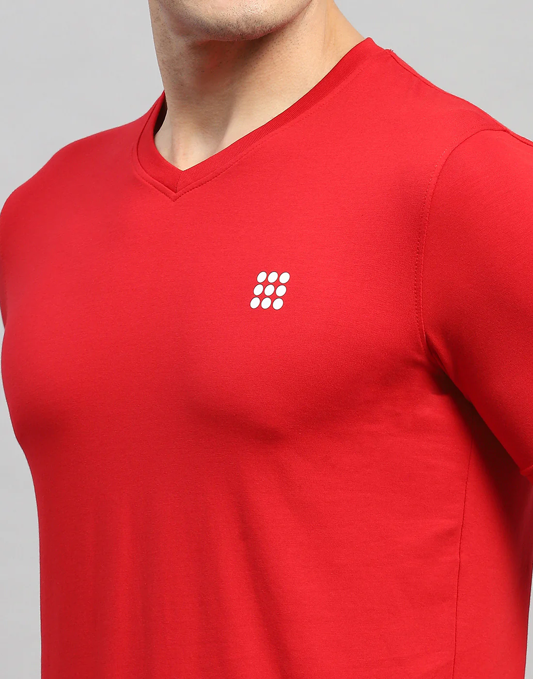 Rock.it Men Red Solid V Neck Half Sleeve T-Shirt - Image 6