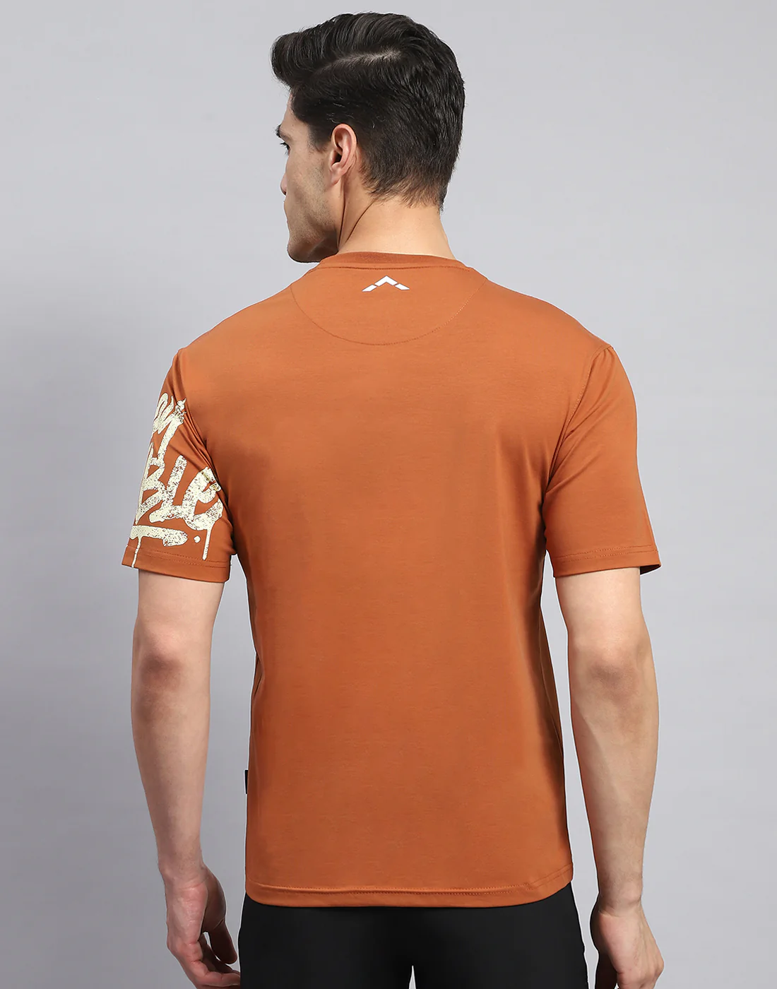 Rock.it Men Rust Printed Round Neck Half Sleeve T-Shirt - Image 5