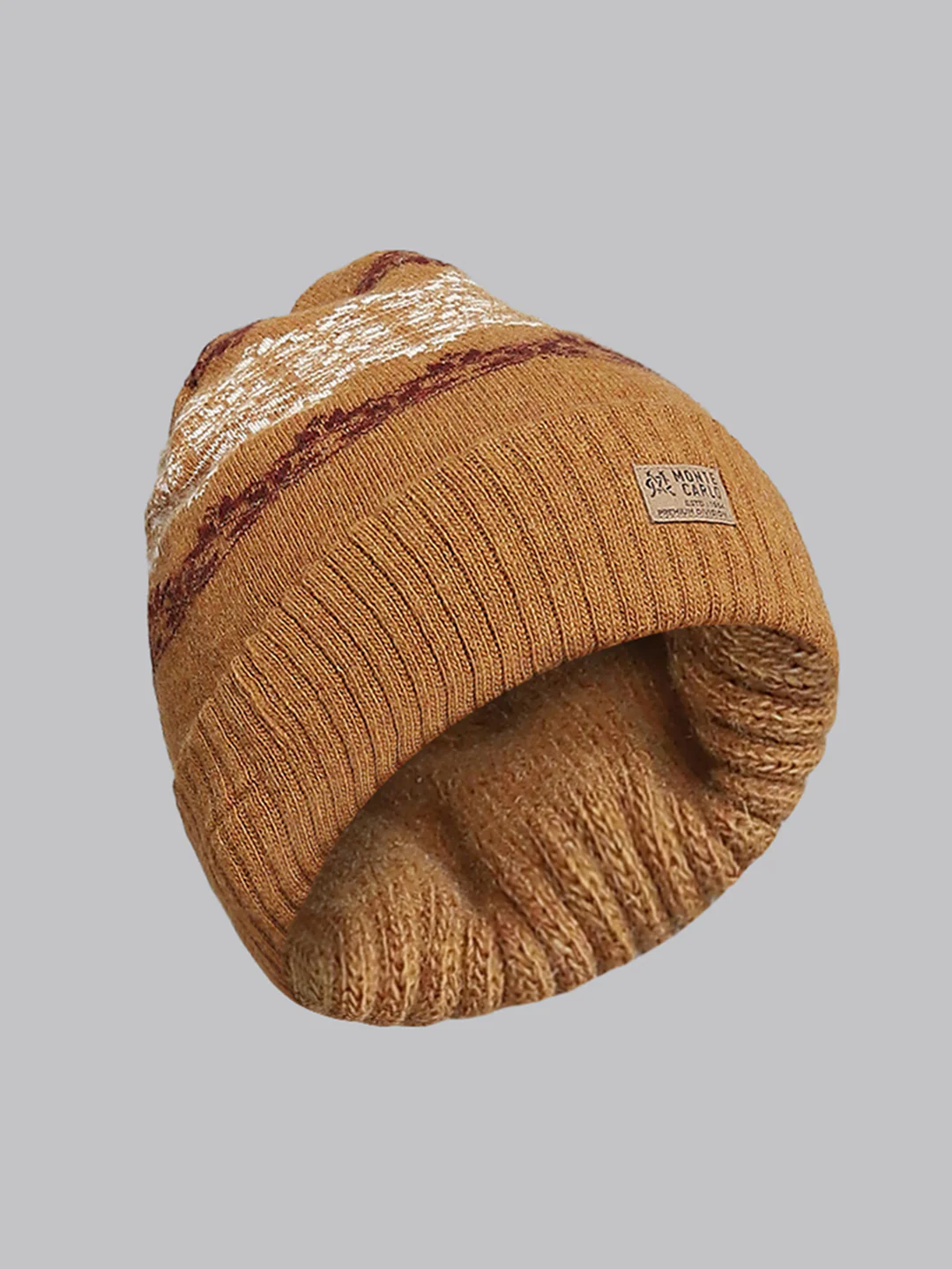 Men Rust Self Design Cap - Image 2