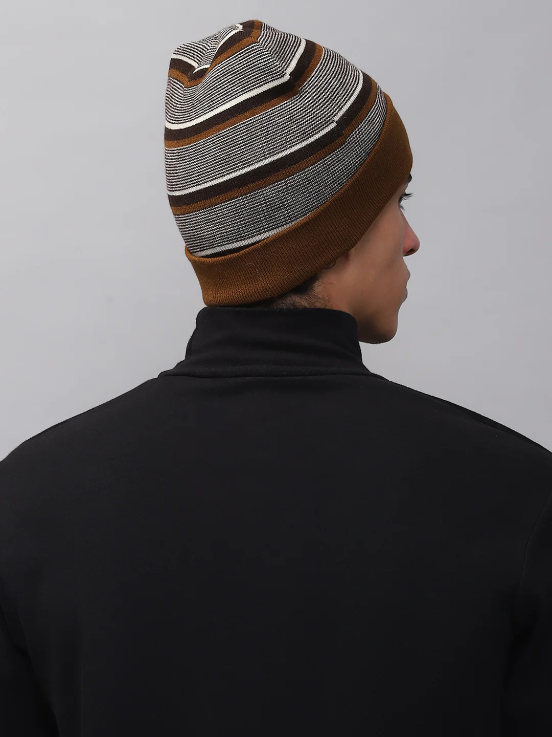 Men Rust Self Design Cap - Image 5