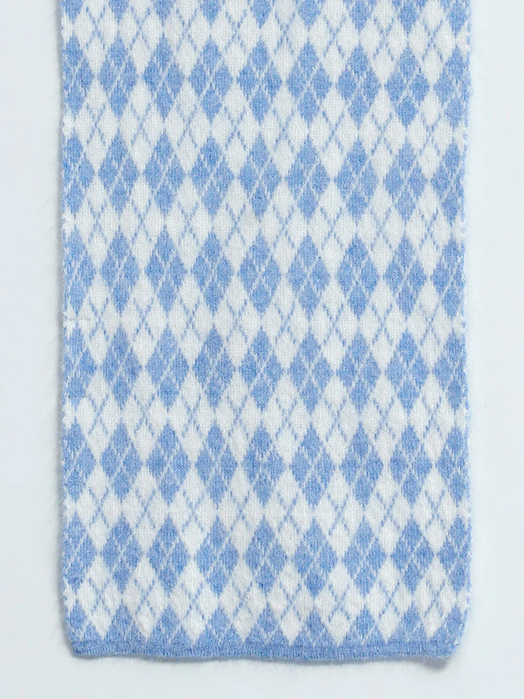 Men Sky Blue Self Design Muffler - Image 7