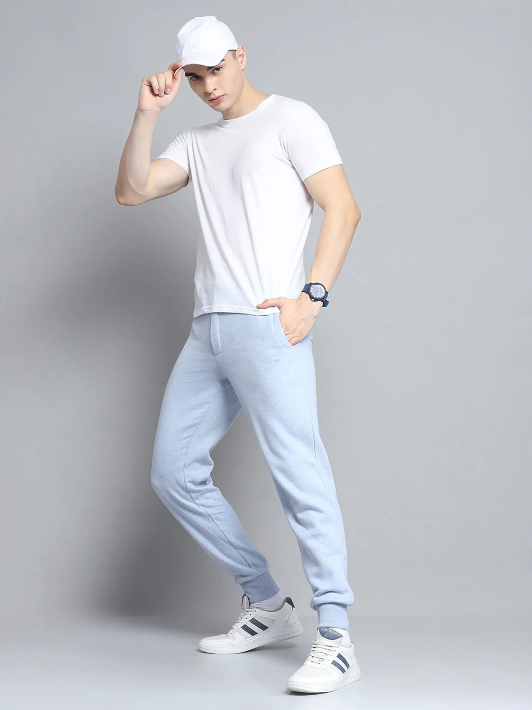 Men Sky Blue Solid   Lower - Image 2