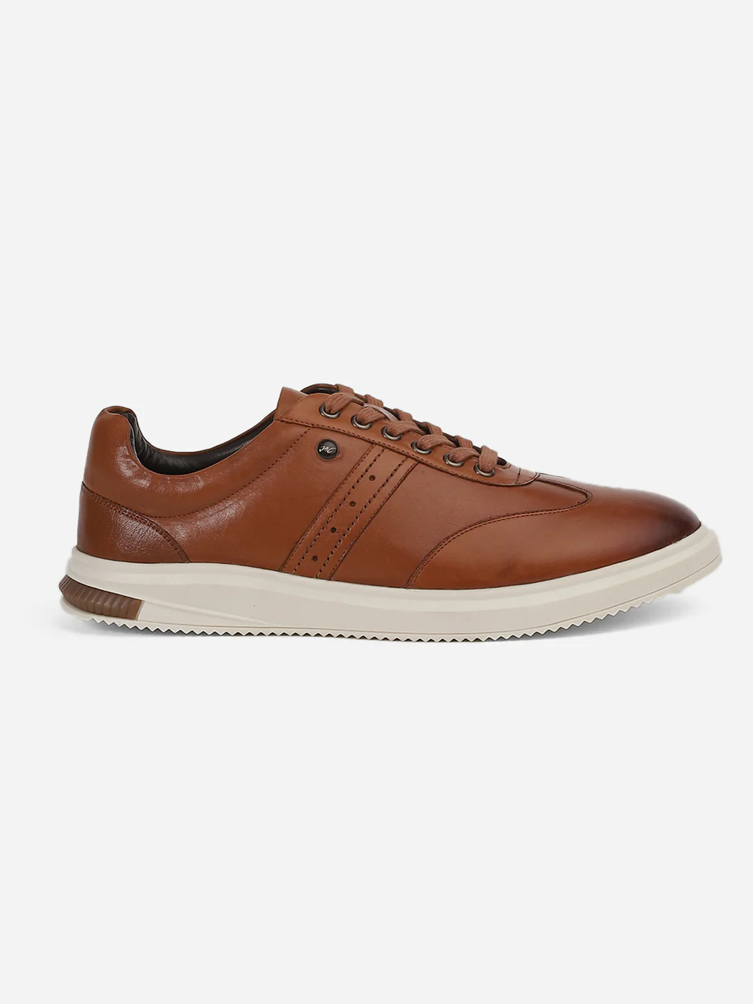 Men Tan Lace-Up Genuine Leather Casual Sneaker - Image 7