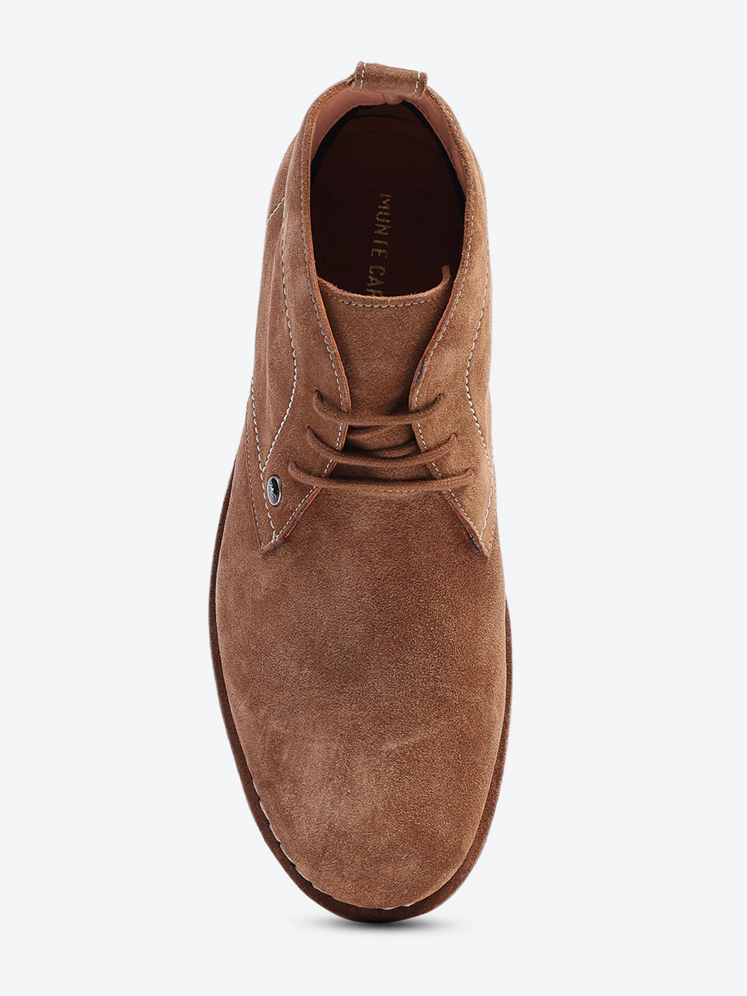 Men Tan Lace Up Genuine Leather Chukka Boots - Image 7