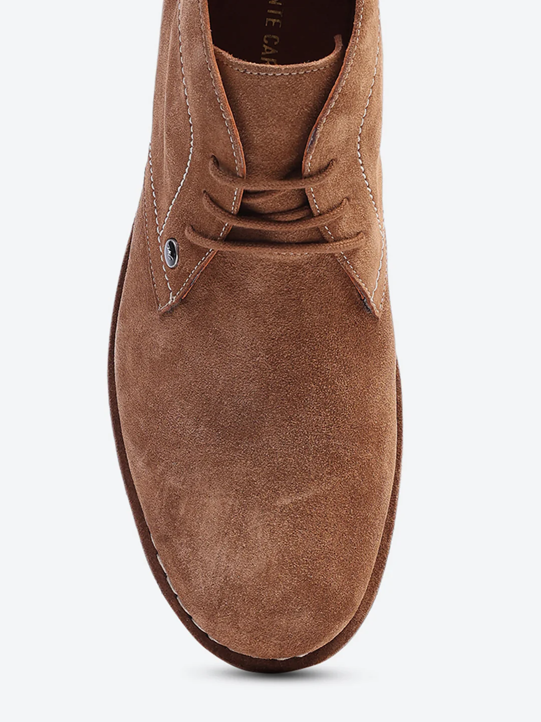 Men Tan Lace Up Genuine Leather Chukka Boots - Image 8