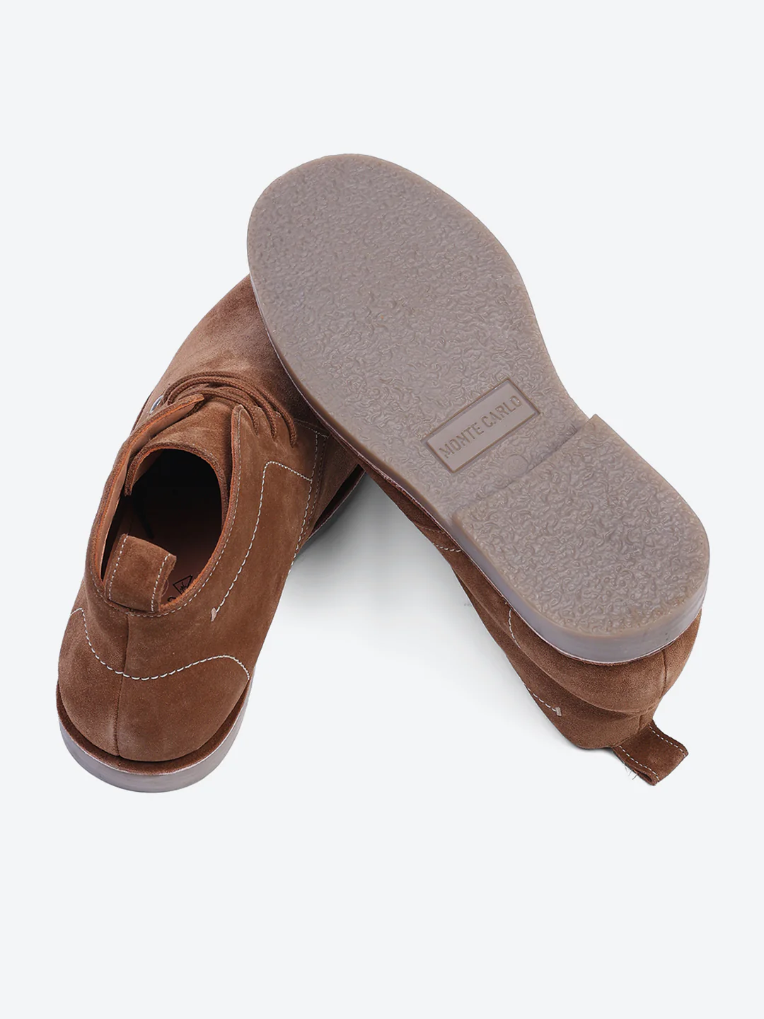 Men Tan Lace Up Genuine Leather Chukka Boots - Image 9